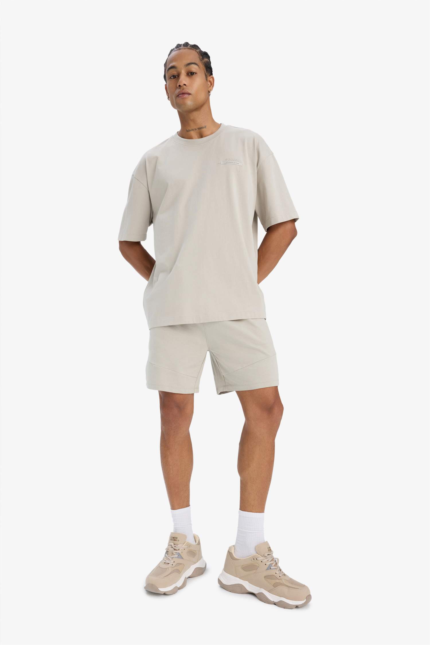 DeFactoFit Standard Fit Sports Waist Tied Shorts