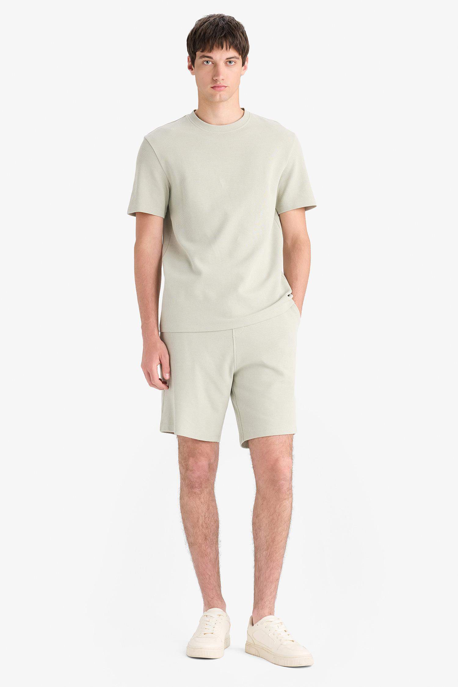 Regular Fit Crew Neck Basic Heavy Fabric T-Shirt