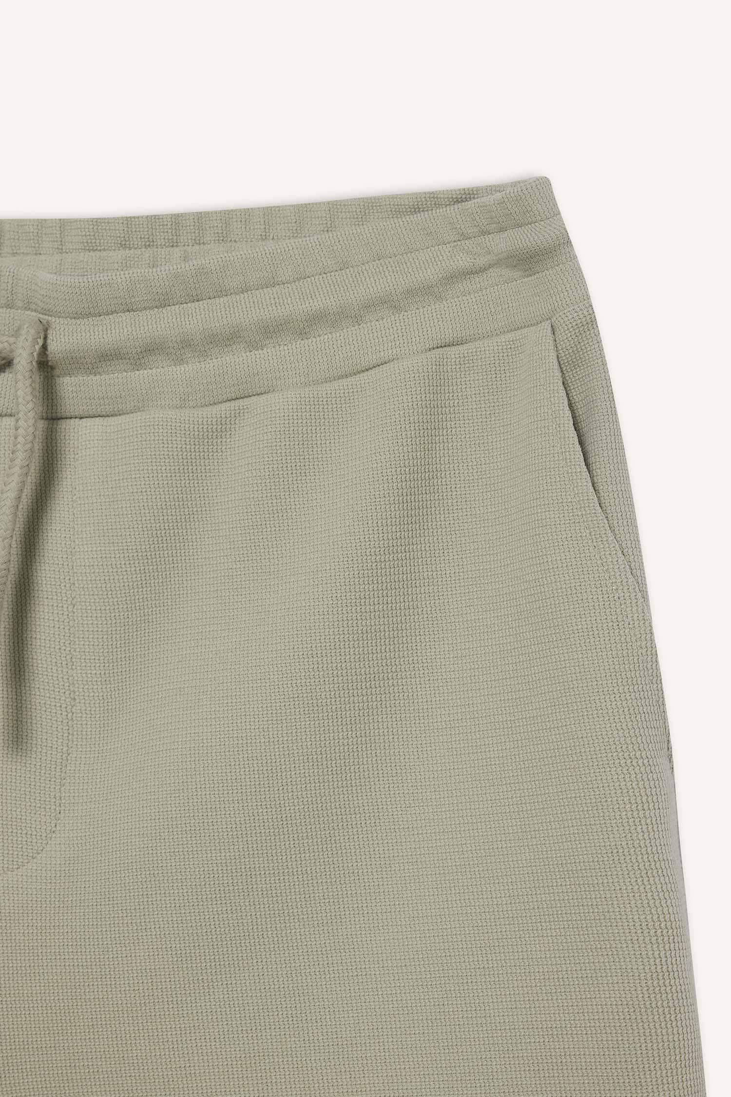 Regular Fit Textured Tie Waist Shorts