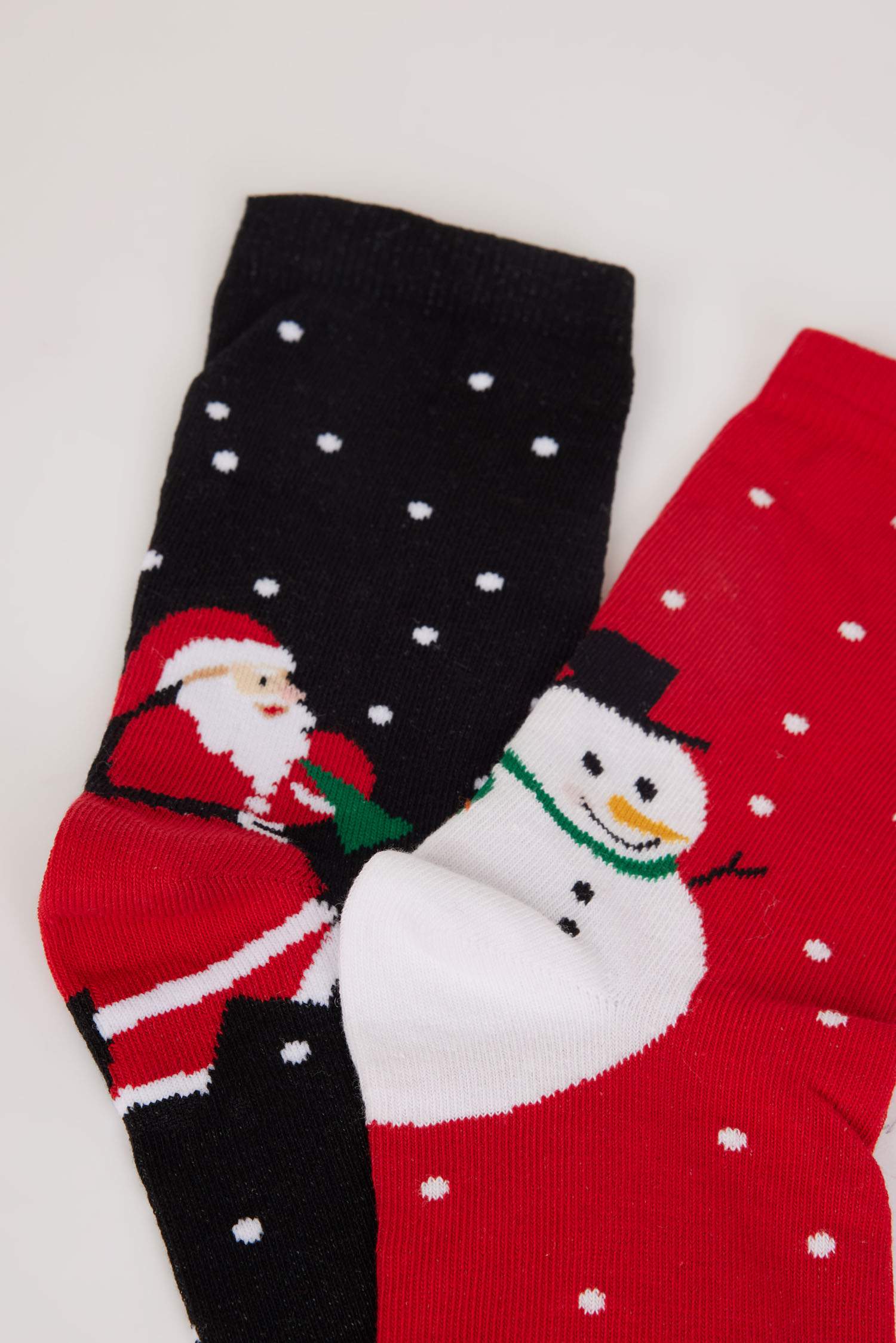 Woman Christmas Themed 2 Piece Cotton Long Socks