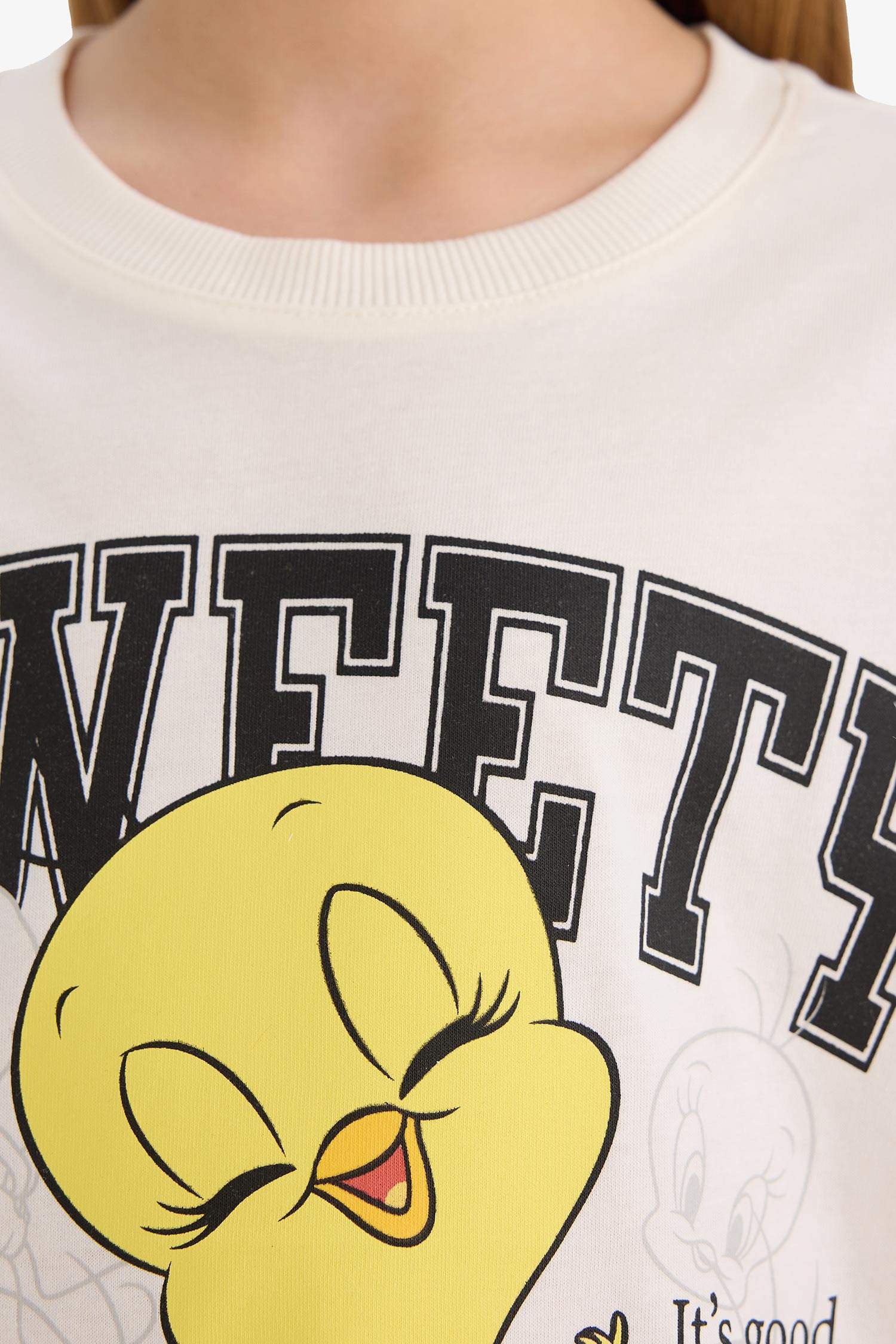 Kız Çocuk Looney Tunes Relax Fit Bisiklet Yaka Kısa Kollu Tişört