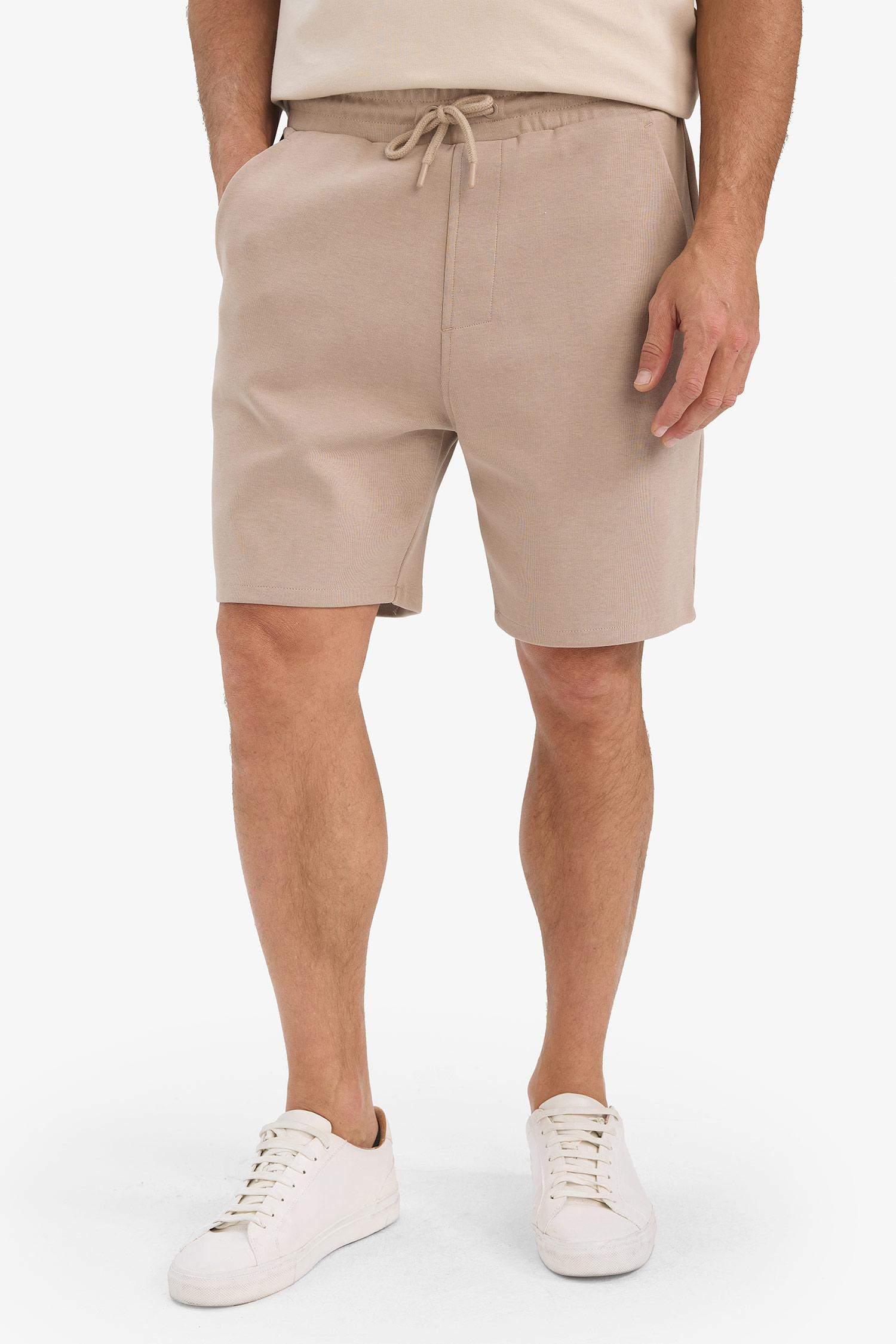 Waist Tie Pocketed Basic Shorts