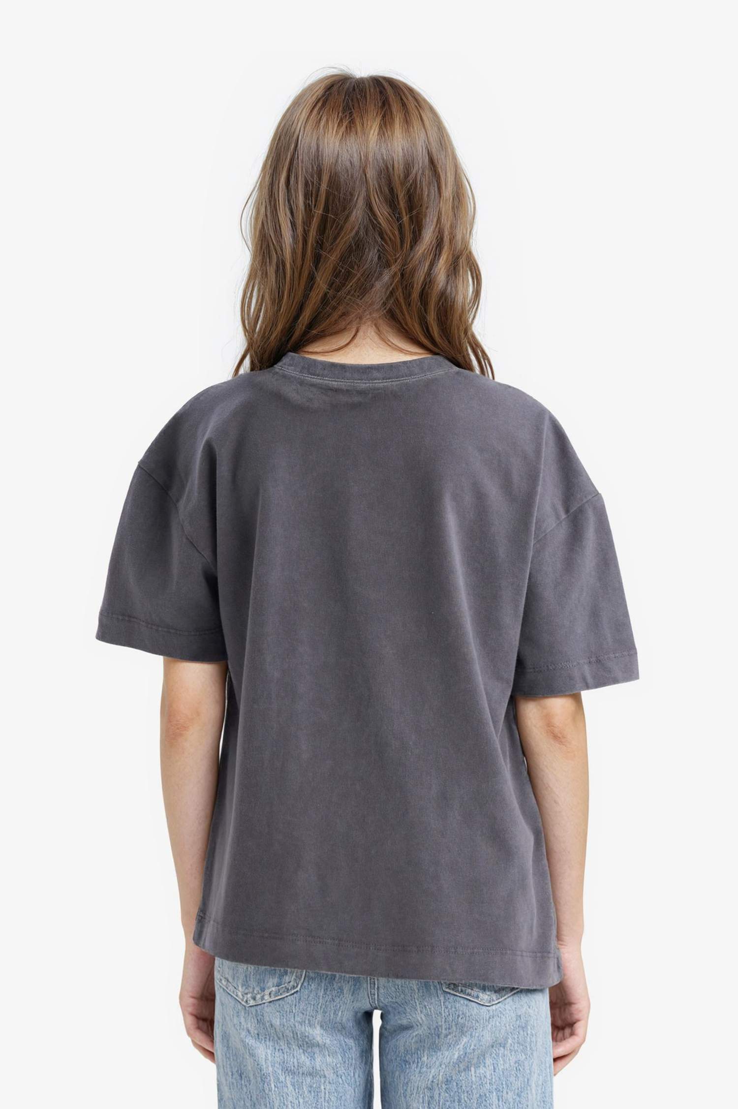 تيشيرت بناتي نص ردن اوفر سايز بياخة مستديرة من ديزني ميكي وميني