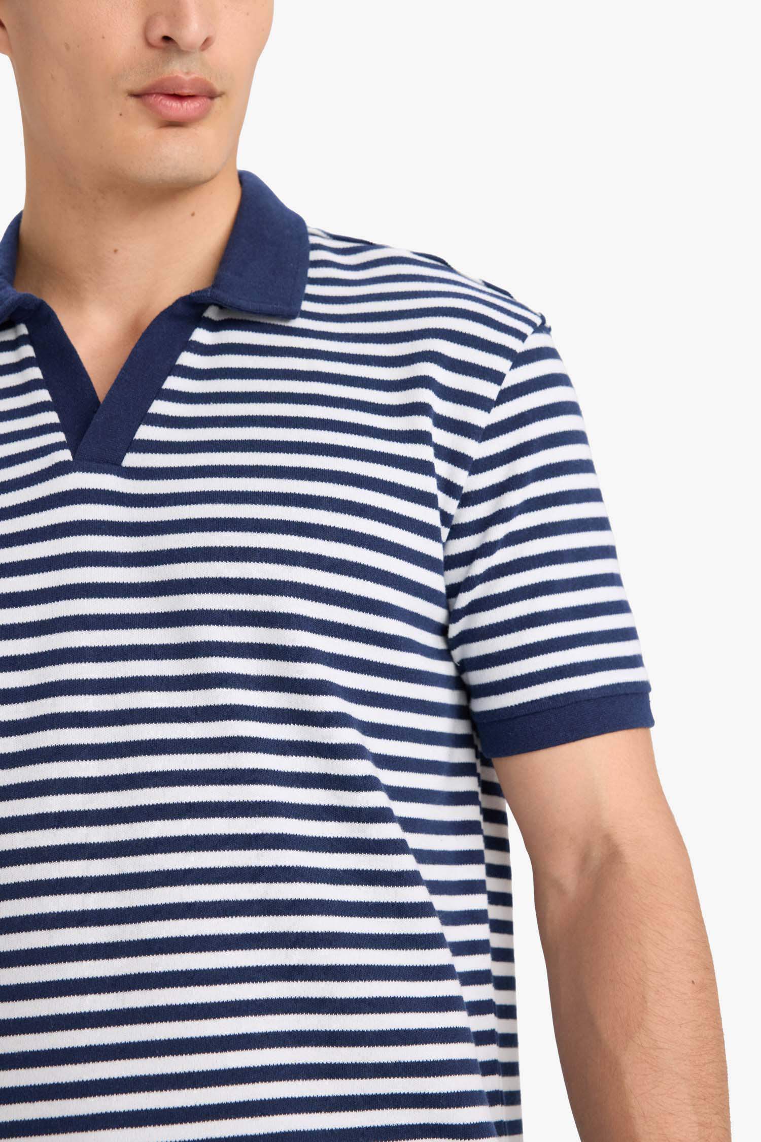 Regular Fit Short Sleeve Striped Polo Shirt