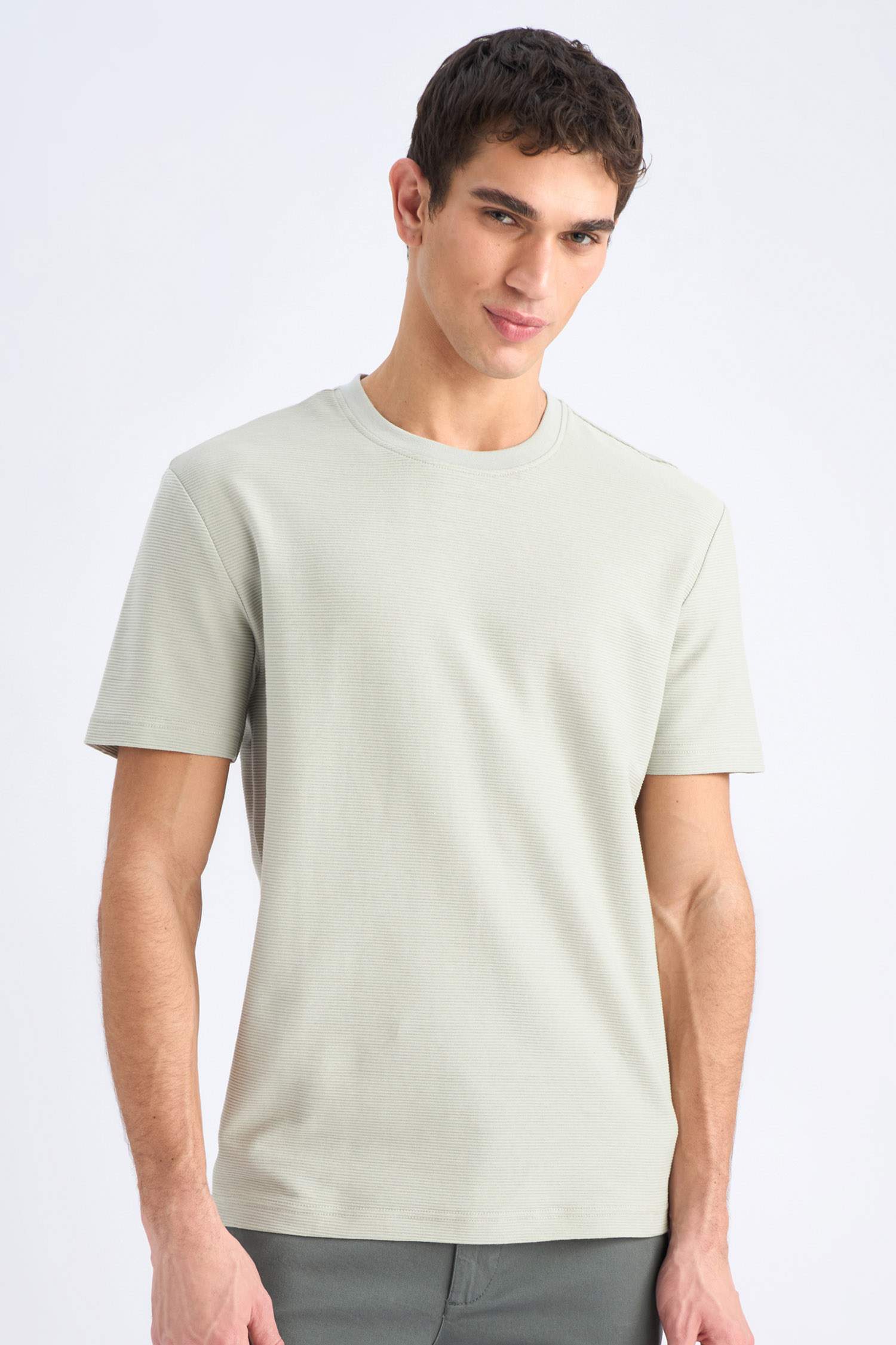 дөңгелек жаға твил Қысқа жеңді футболка