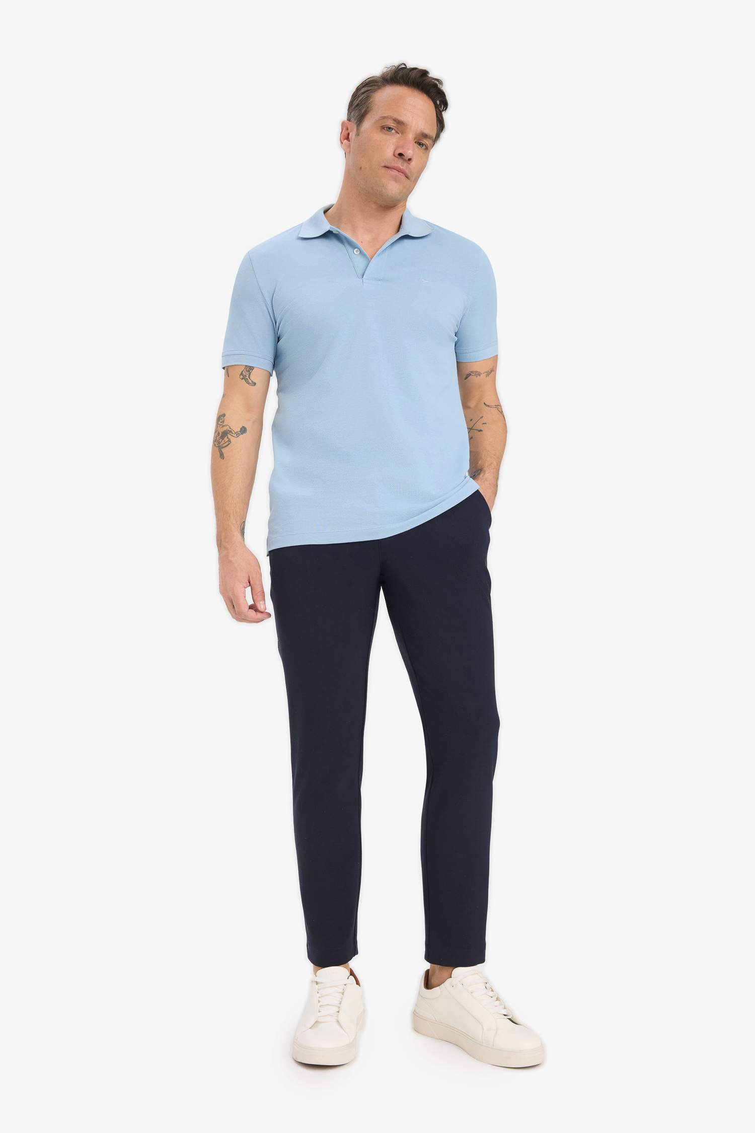 100% хлопок, поло Slim Fit с коротким рукавом и вышивкой