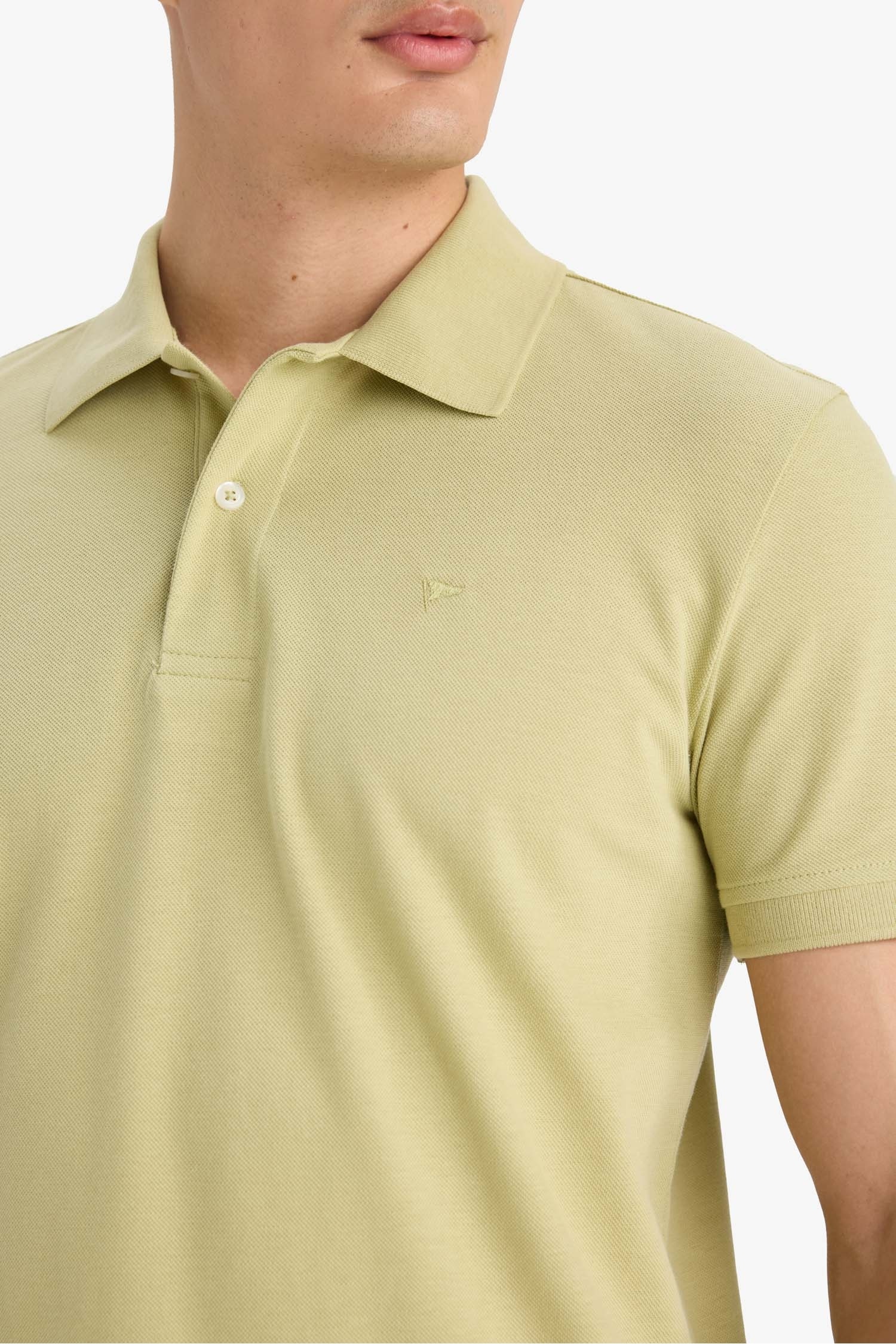 %100 Pamuk Slim Fit Dar Kesim Polo Yaka Kısa Kollu Pamuklu Nakışlı Pike Tişört