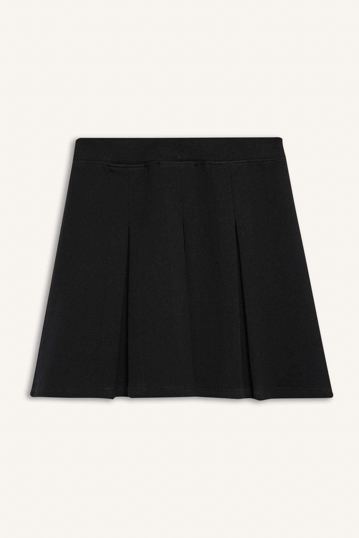 Kız Çocuk Basic Düz Pileli Etek