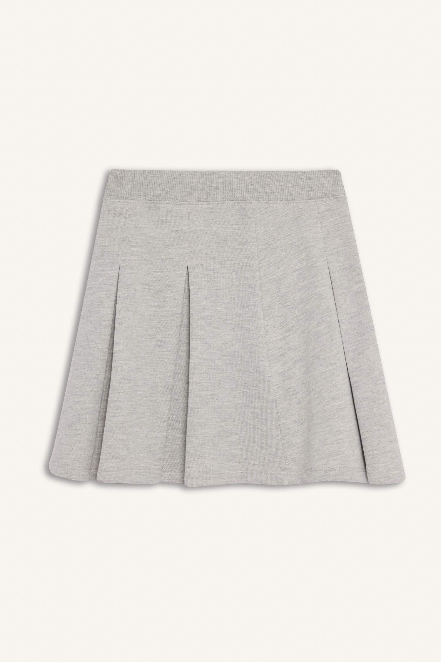 Kız Çocuk Basic Düz Pileli Etek