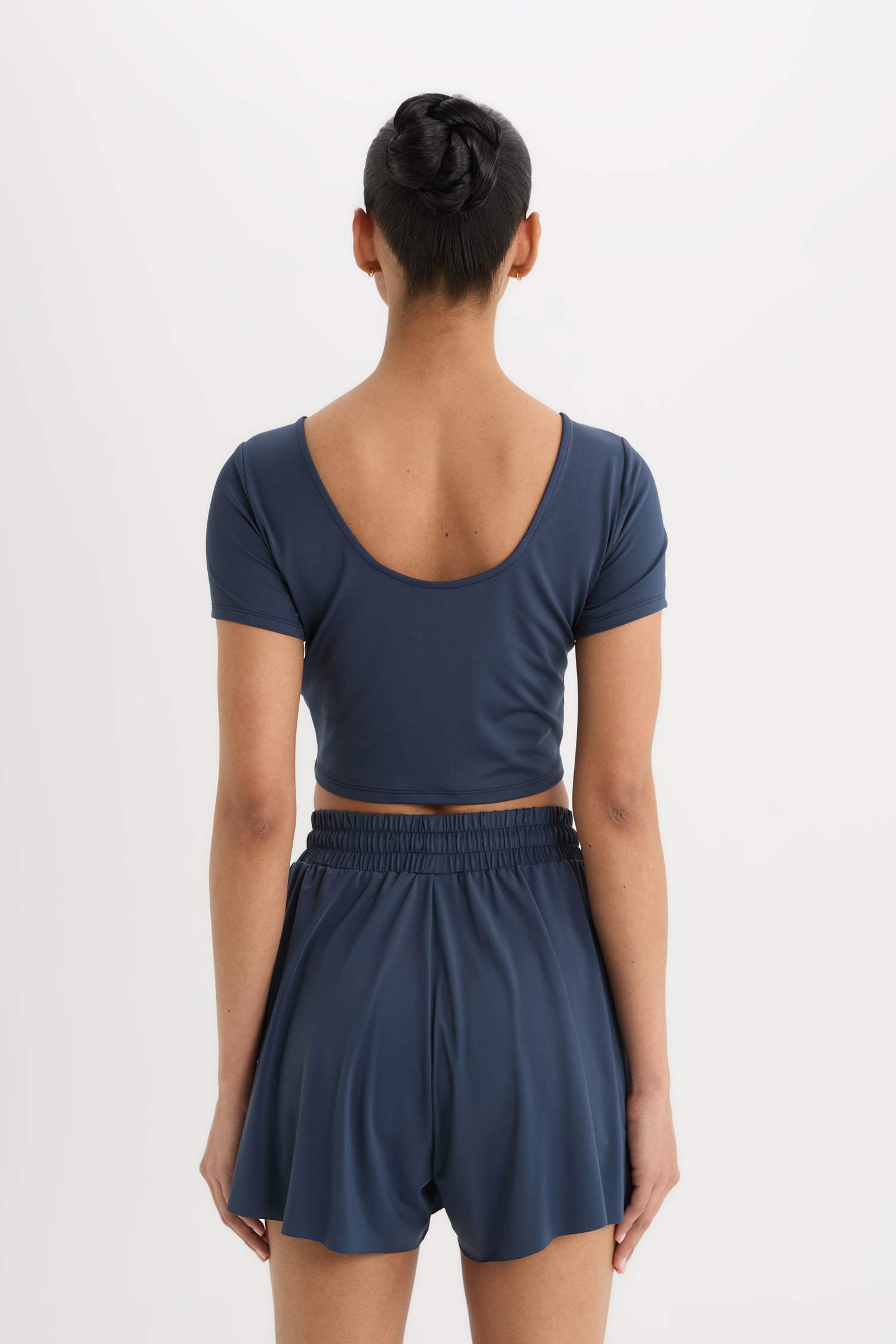 DeFactoFit Crop Bisiklet Yaka Sporcu Kısa Kollu Tişört