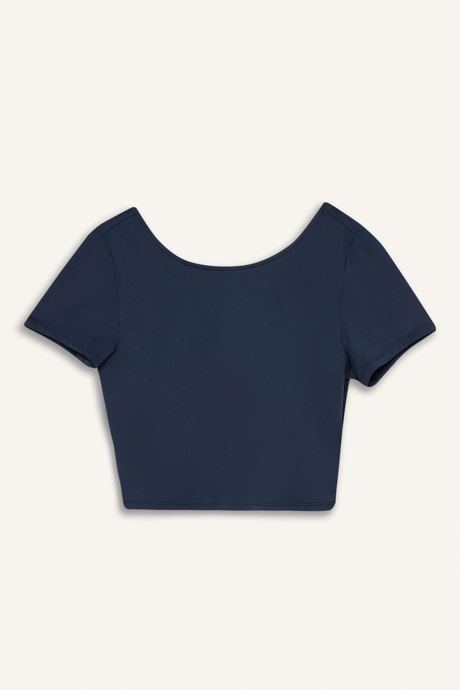 DeFactoFit Crop Bisiklet Yaka Sporcu Kısa Kollu Tişört