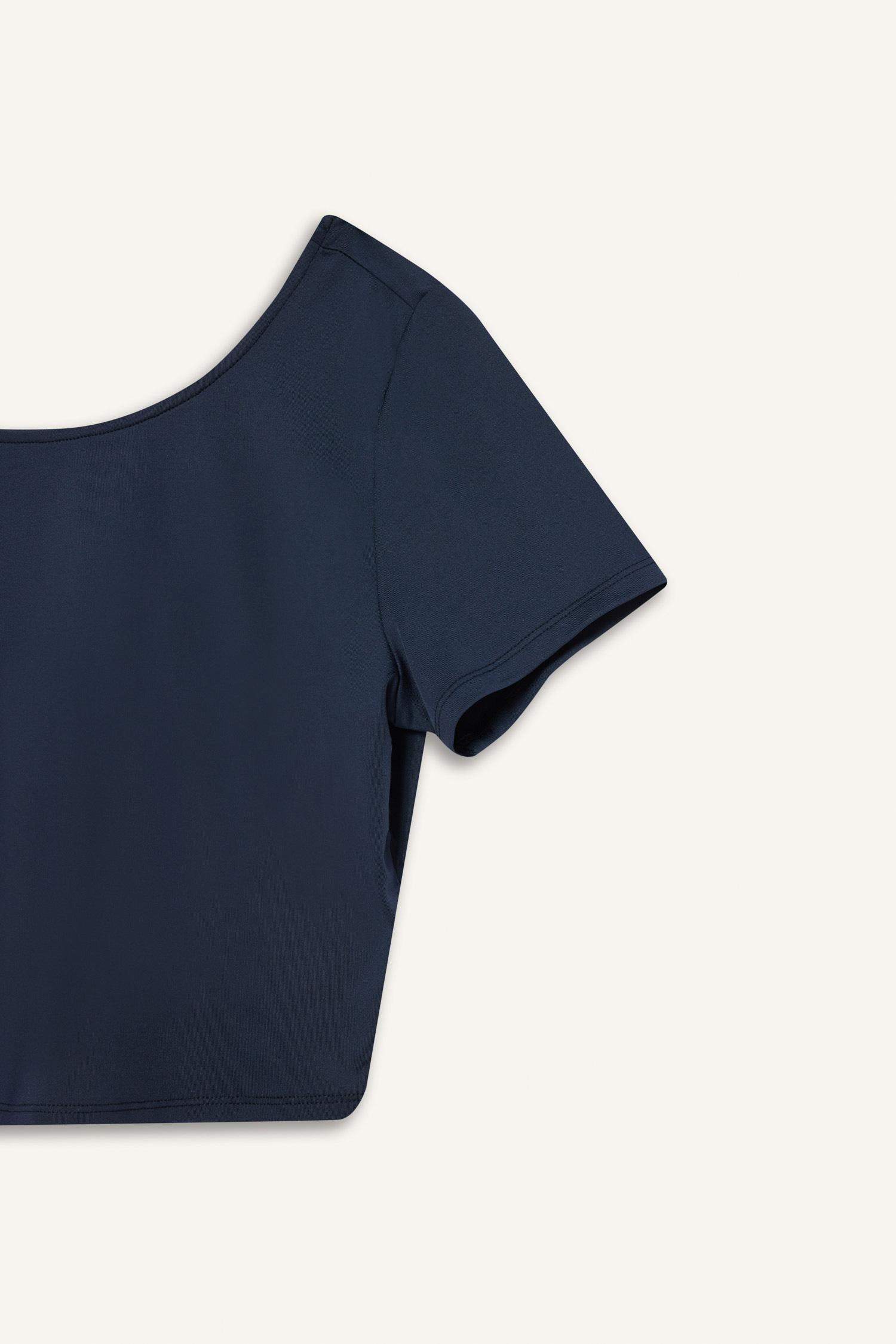 DeFactoFit Crop Bisiklet Yaka Sporcu Kısa Kollu Tişört