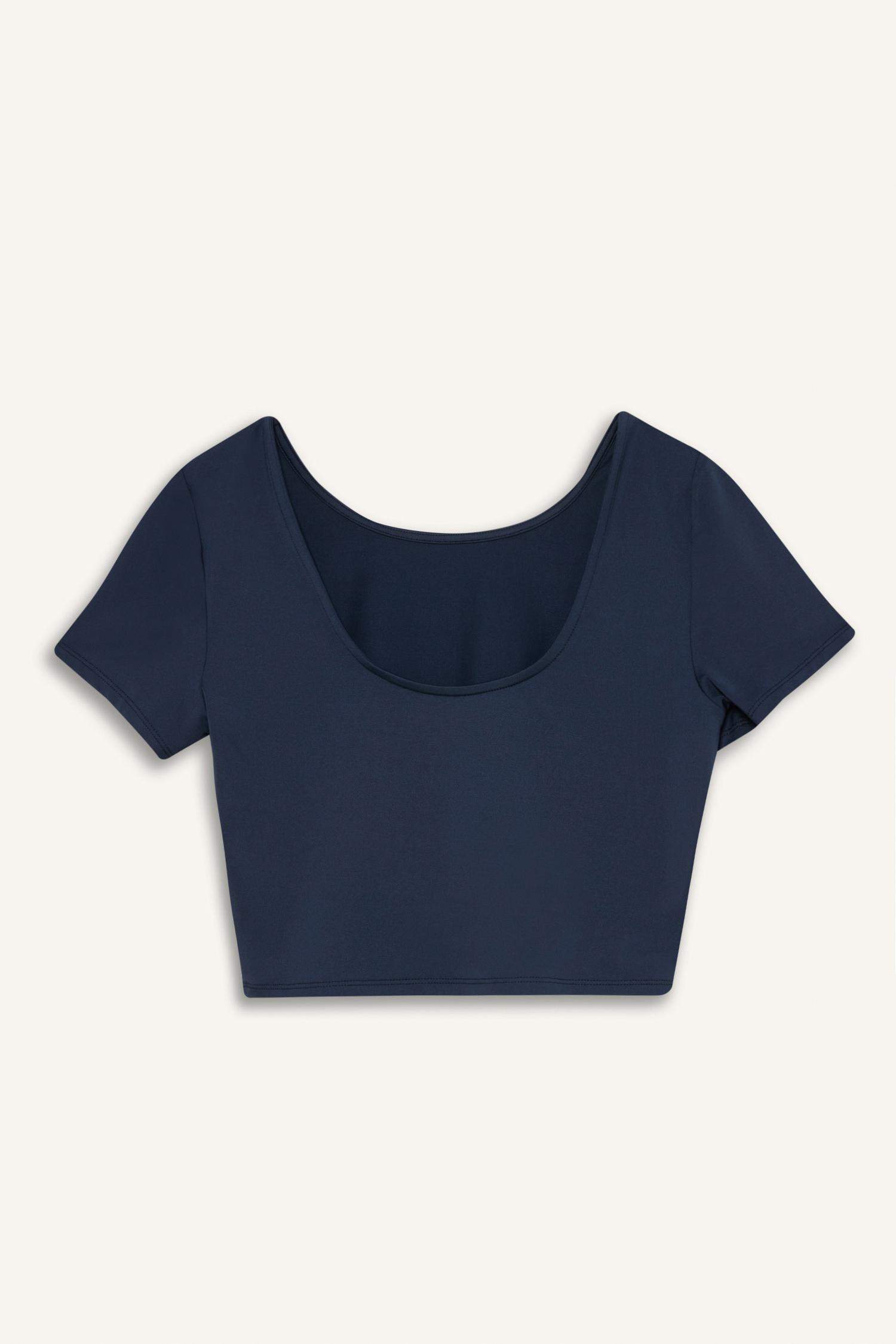 DeFactoFit Crop Bisiklet Yaka Sporcu Kısa Kollu Tişört