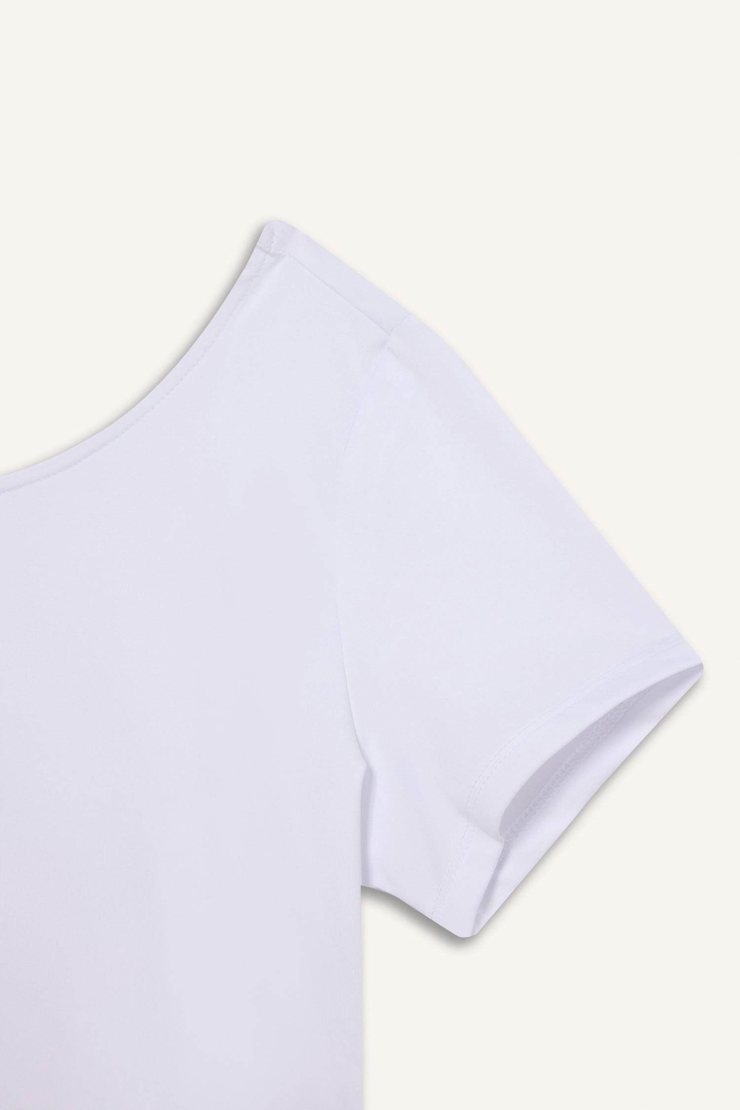 Укороченная спортивная футболка с круглым вырезом, Коллекция DeFactoFit