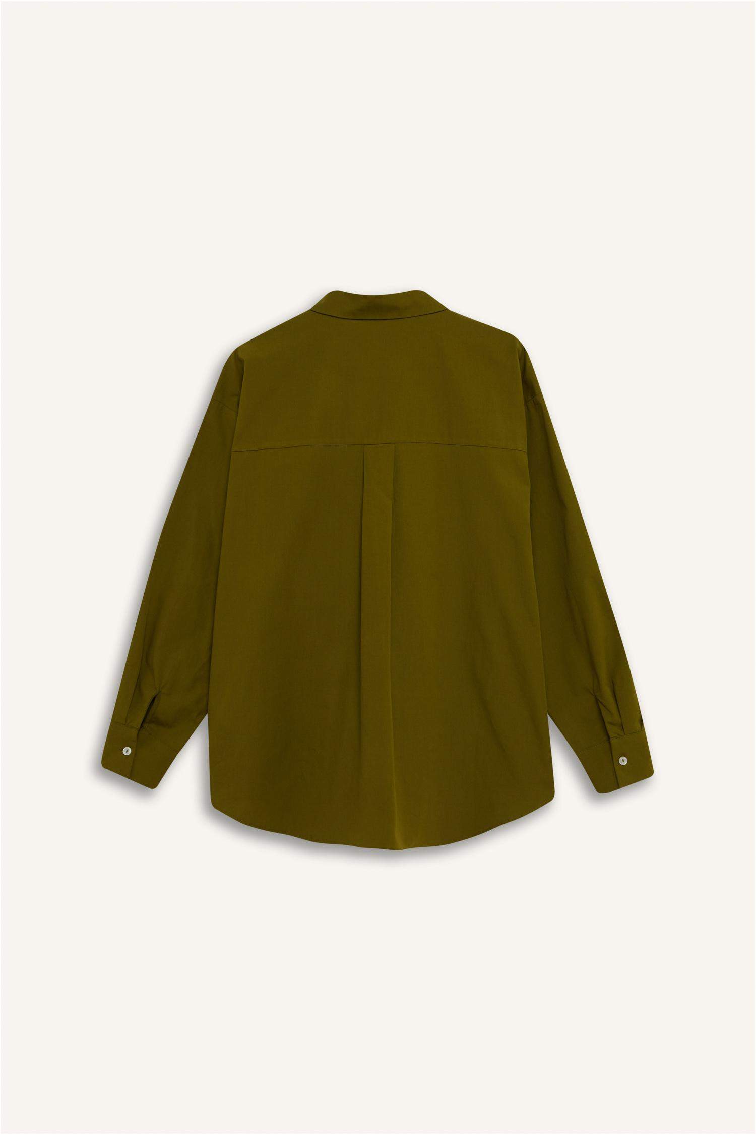 Oversize Geniş Kalıp Poplin Basic Düz Uzun Kollu Gömlek