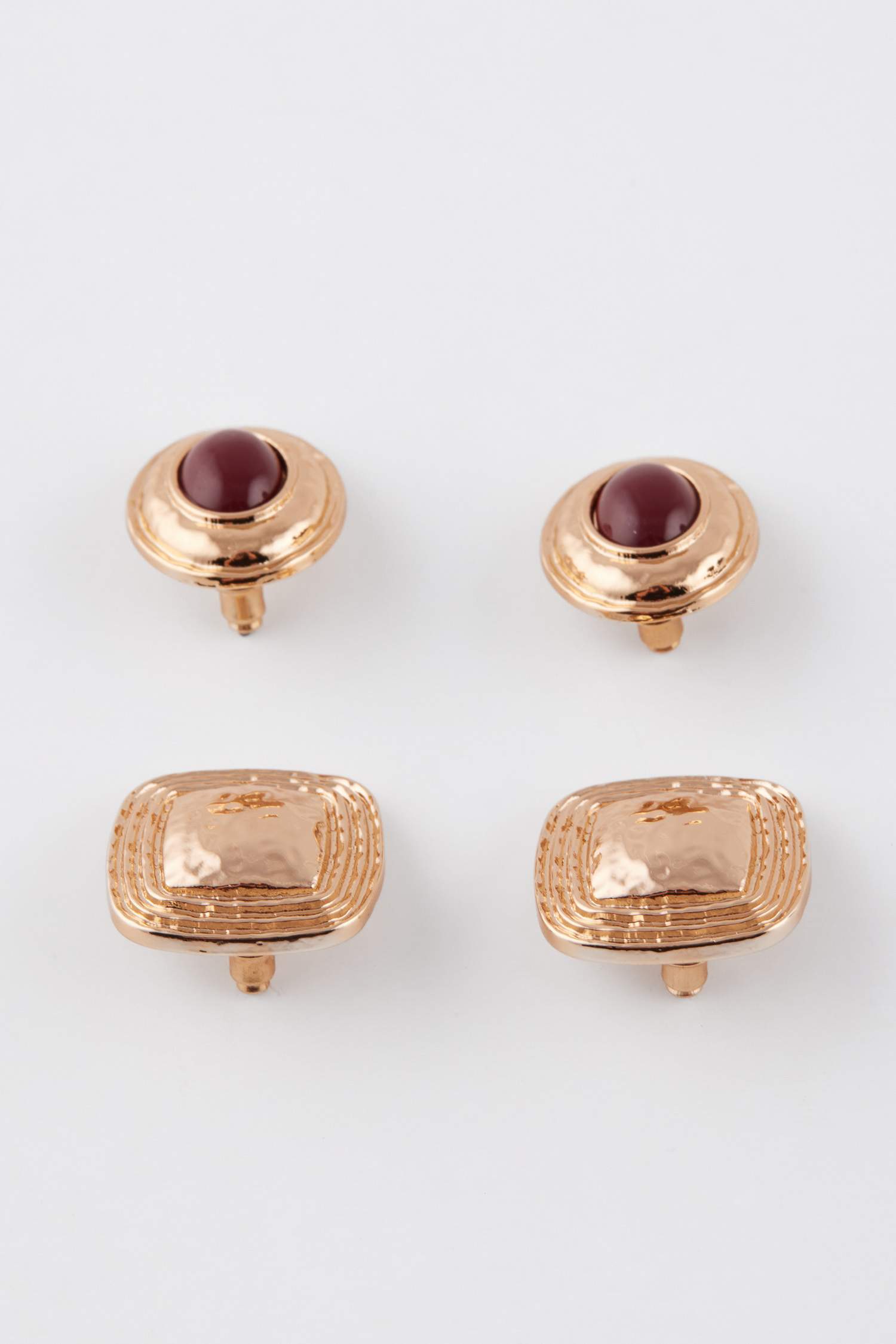 Woman 2 Piece Gold Earring