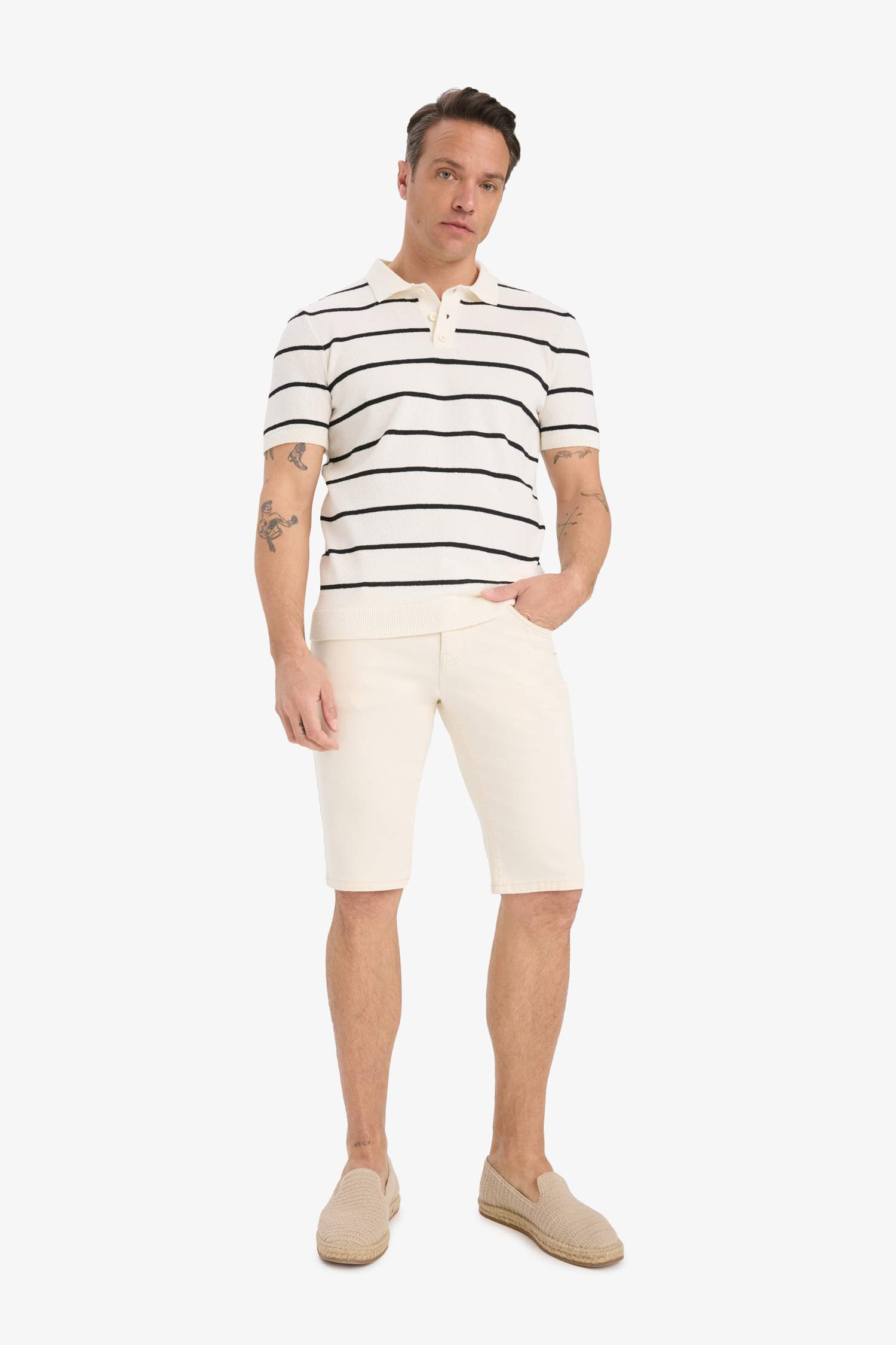 Standard Fit Polo Collar Knitwear Polo T-Shirt