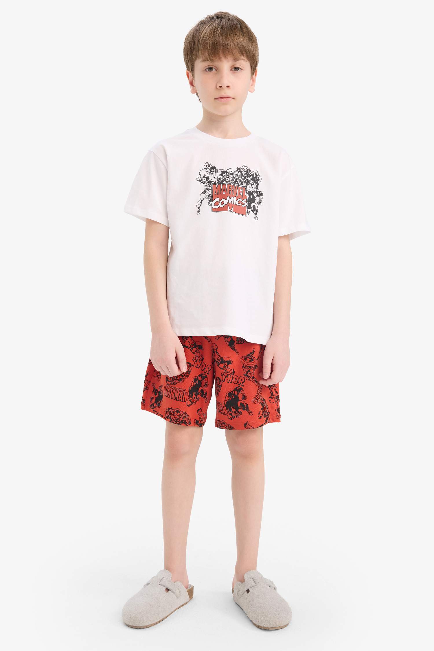 Boy Marvel Comics Regular Fit 2 Piece Pajama Set