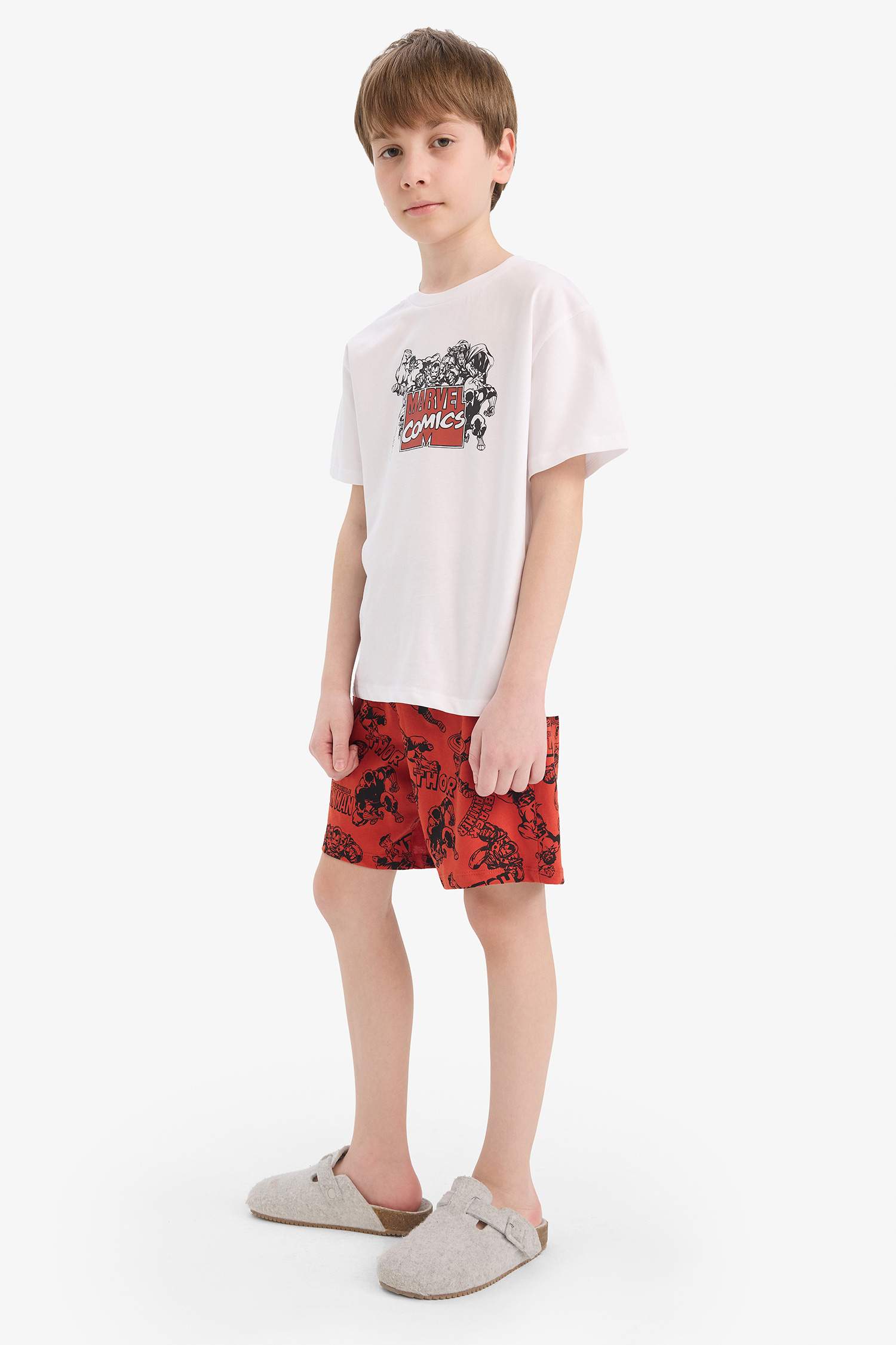 Boy Marvel Comics Regular Fit 2 Piece Pajama Set