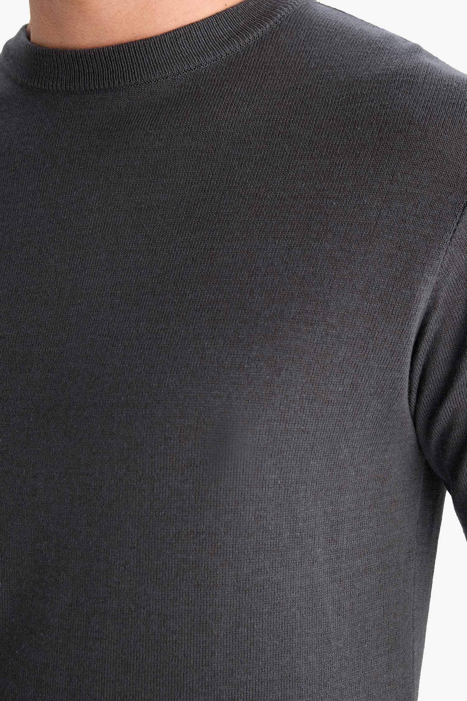 T-shirt oversize en tricot à col rond et manches courtes