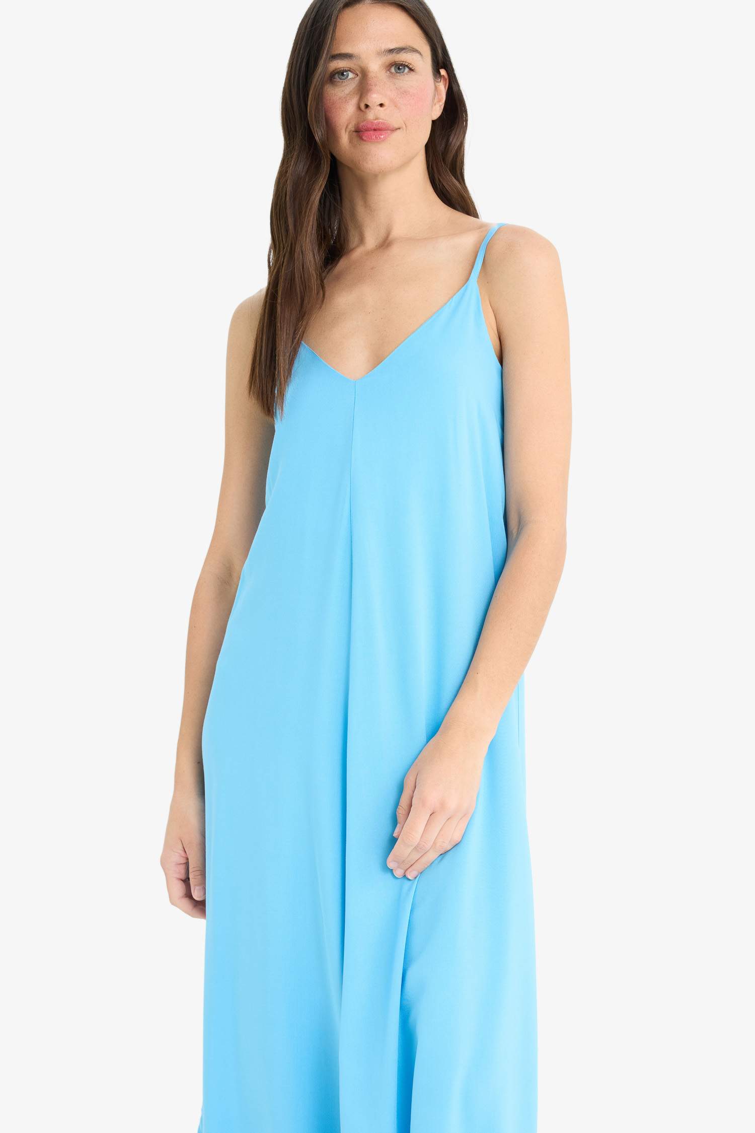 A Cut V-Neck modal Sleeveless Maxi Dress