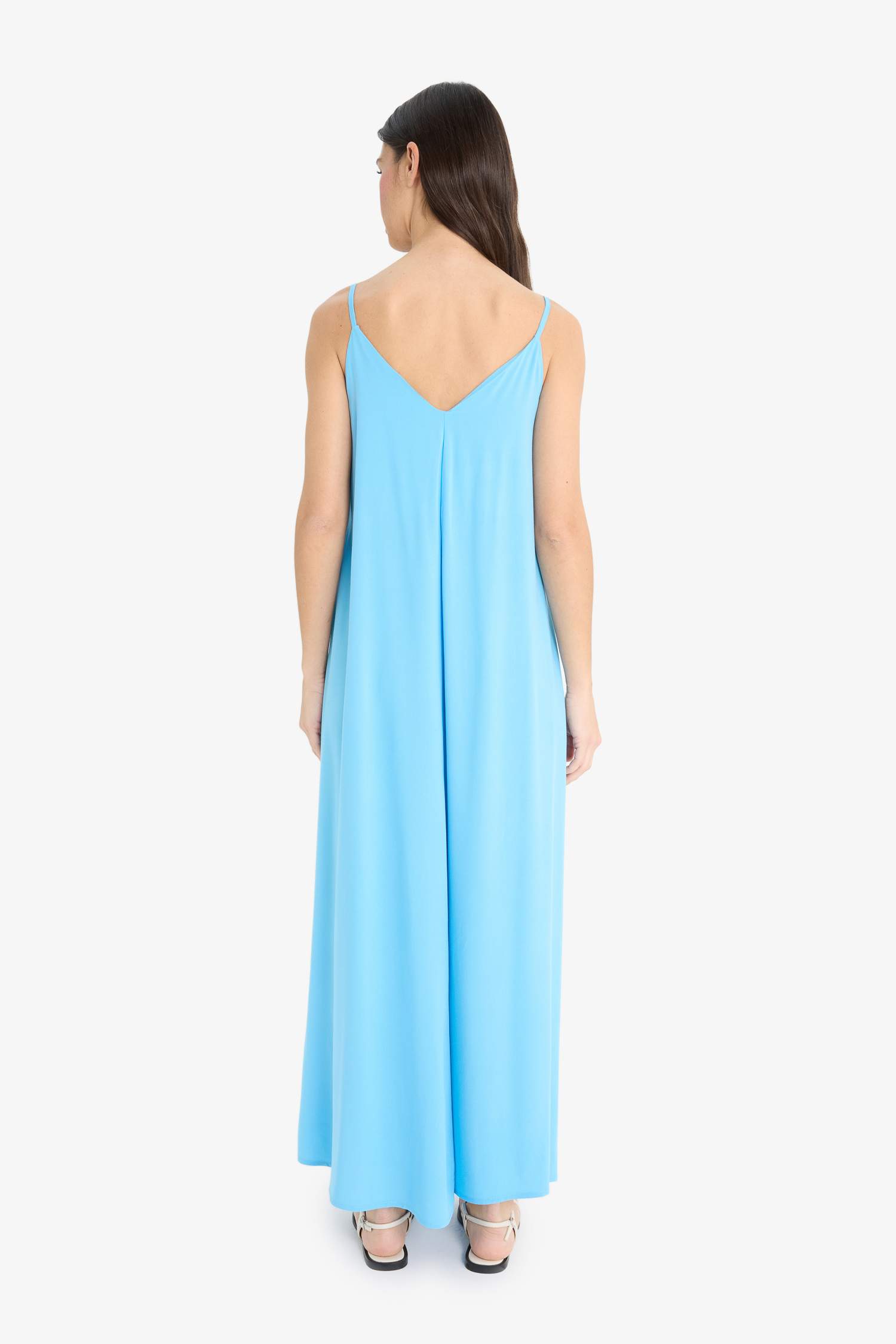 A Cut V-Neck modal Sleeveless Maxi Dress