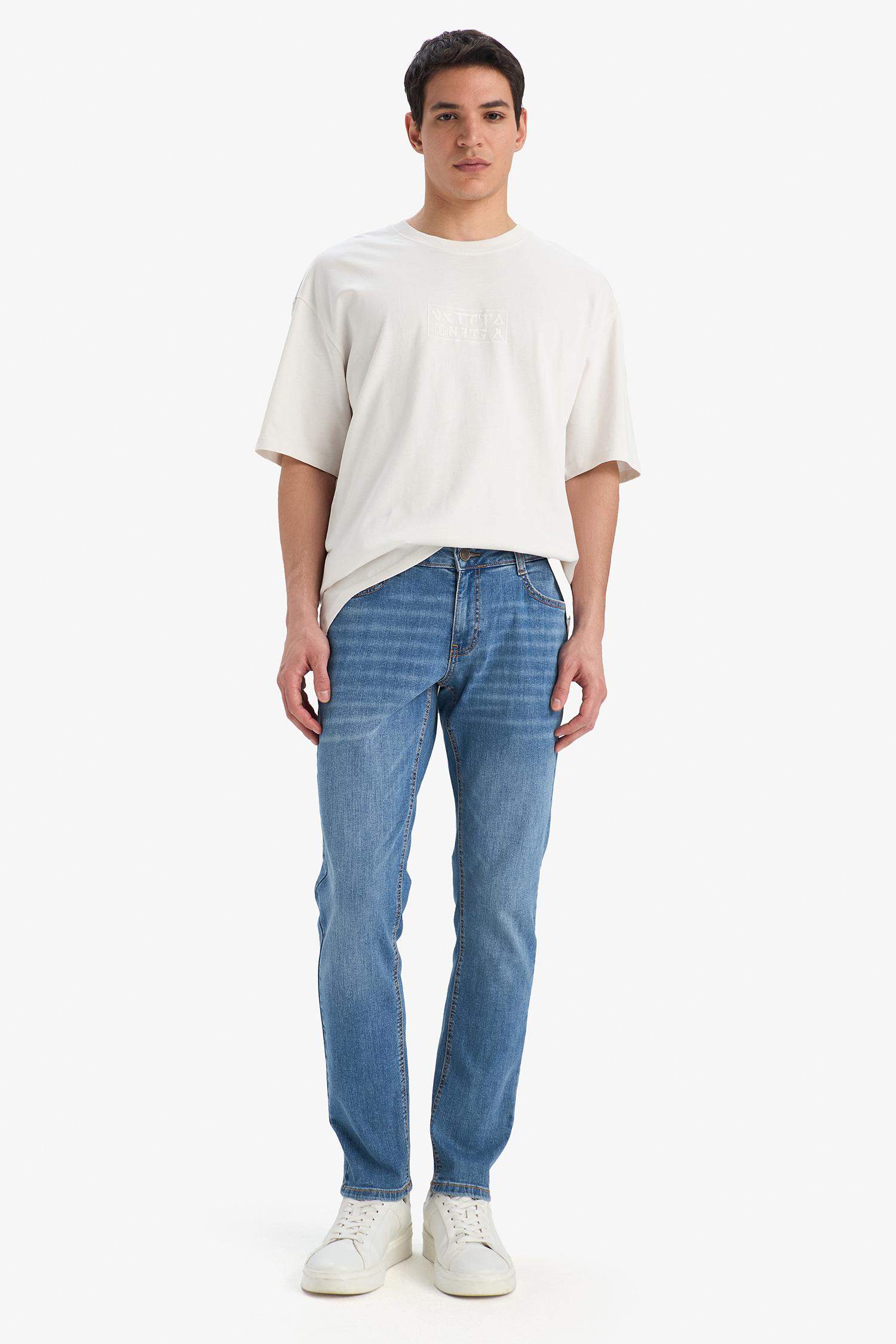 Carlo Skinny Fit Ekstra Dar Kalıp Normal Bel Ekstra Dar Paça Jean Pantolon