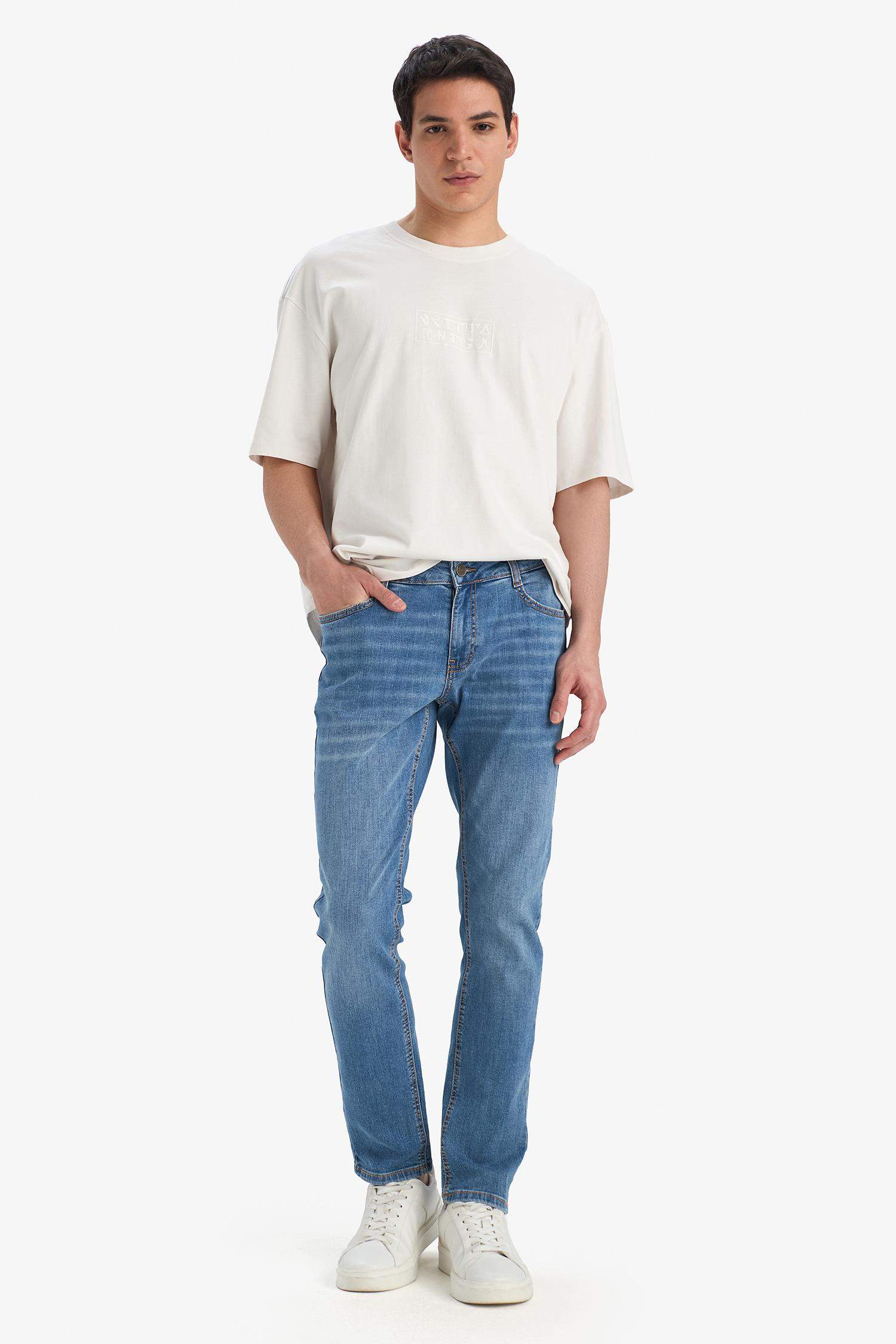 Carlo Skinny Fit Ekstra Dar Kalıp Normal Bel Ekstra Dar Paça Jean Pantolon