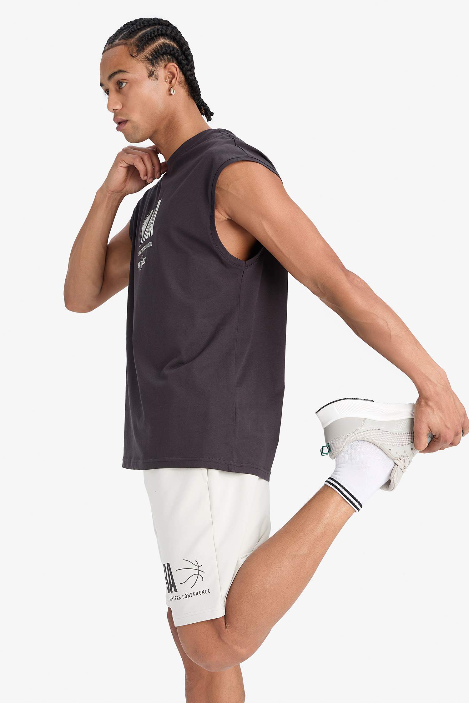 DeFactoFit NBA Wordmark Oversize Fit Tank Top