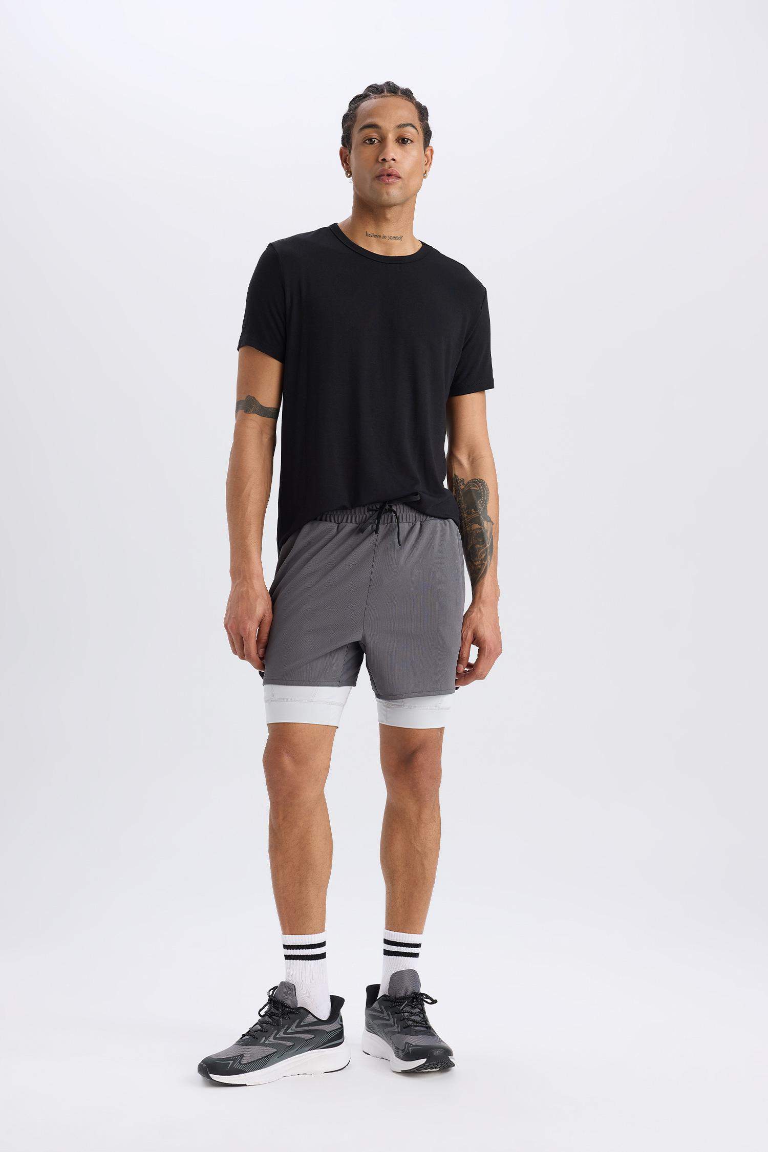 Спортивные шорты приталенного кроя, Коллекция DeFactoFit