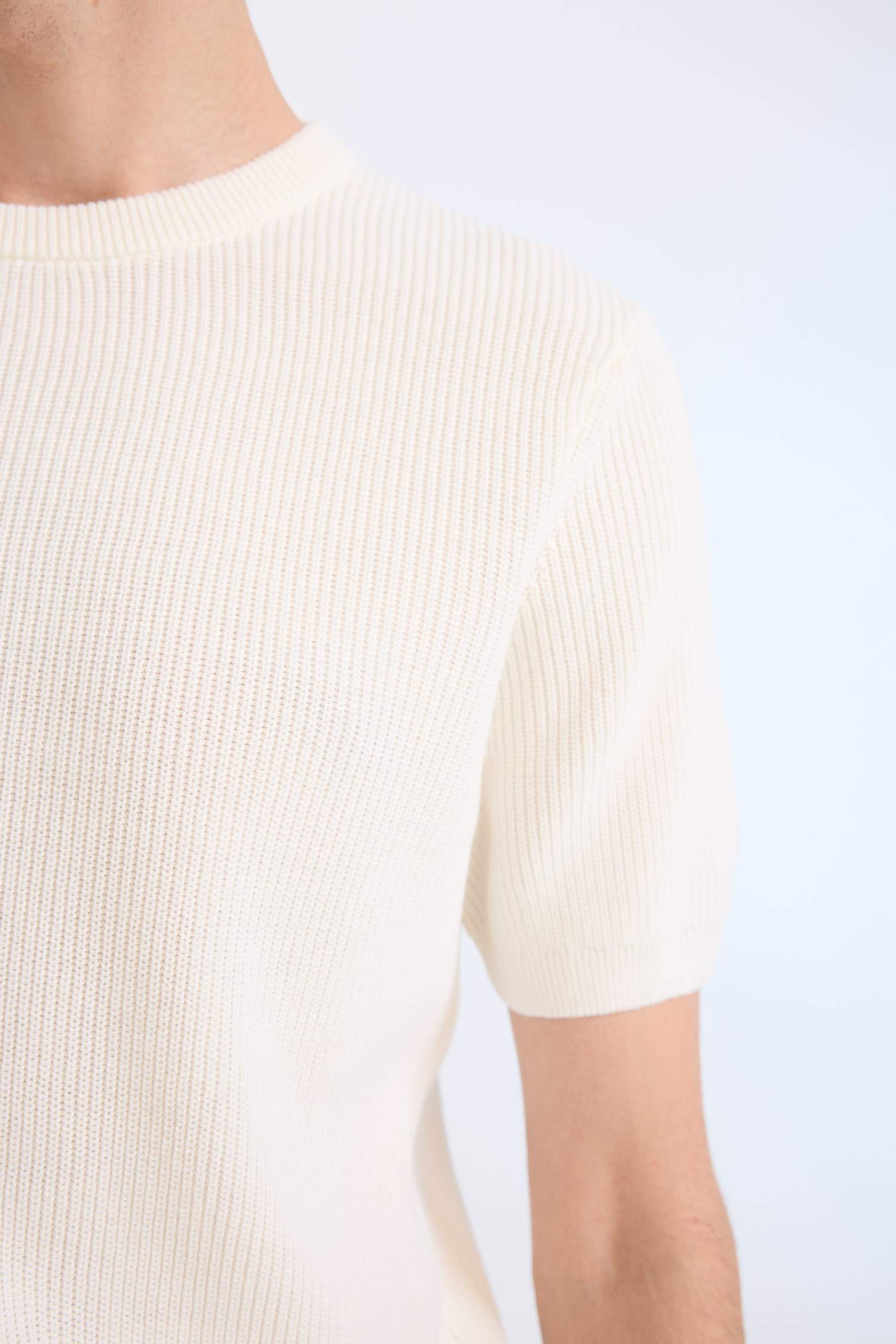 Футболка стандартного кроя с коротким рукавом из трикотажа