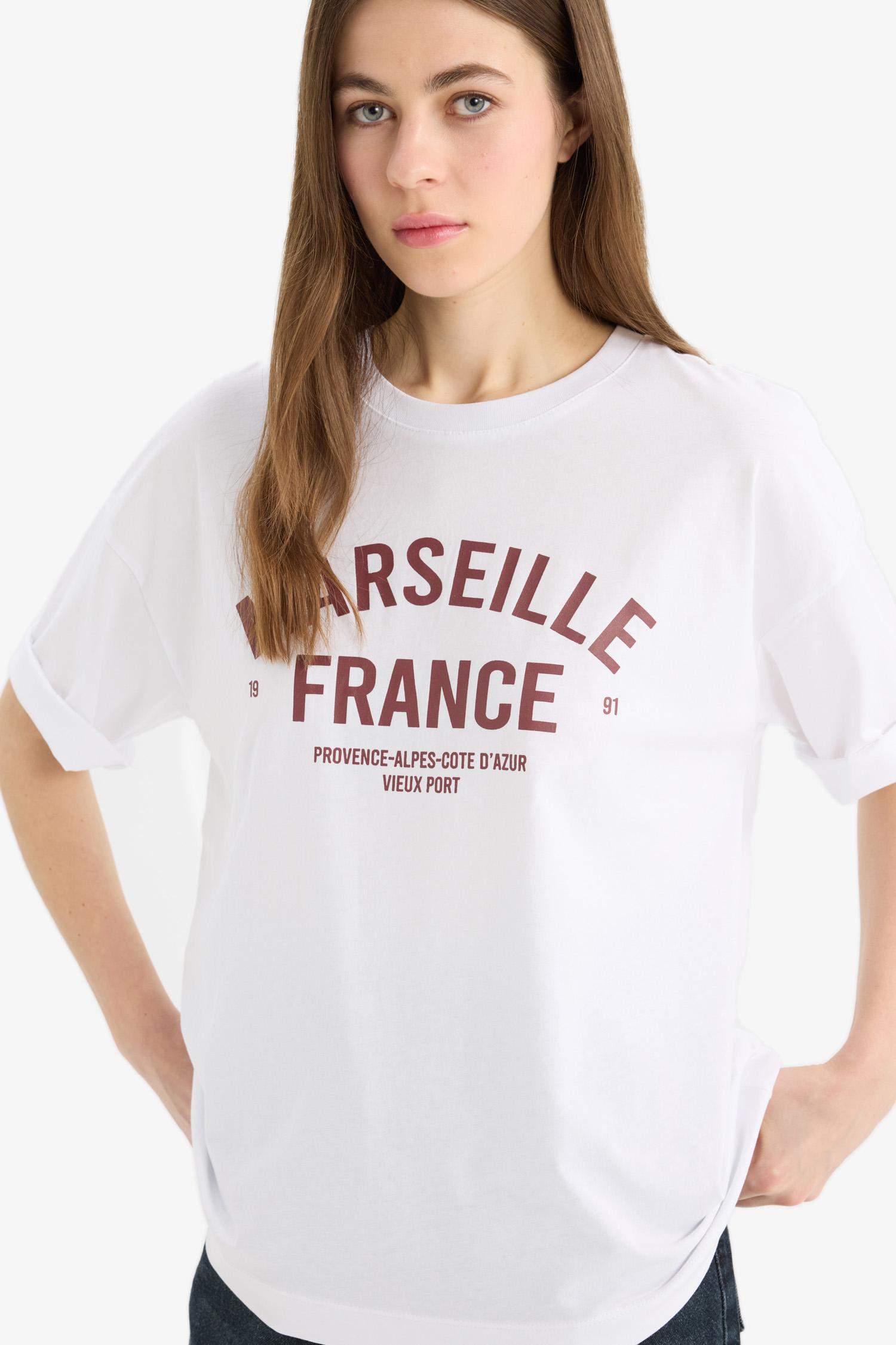 Oversize Fit Crew Neck Short Sleeve T-Shirt