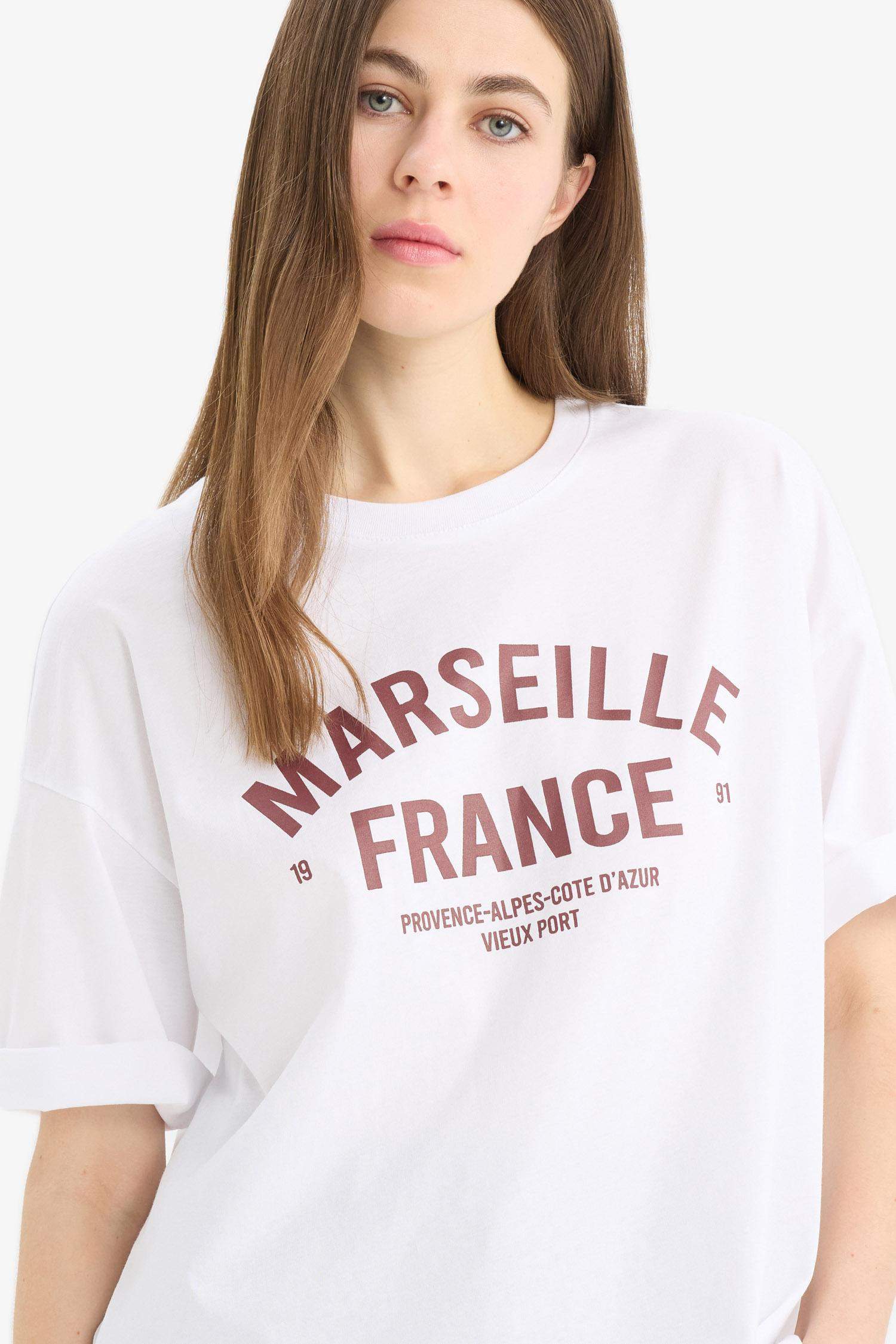 Oversize Fit Crew Neck Short Sleeve T-Shirt