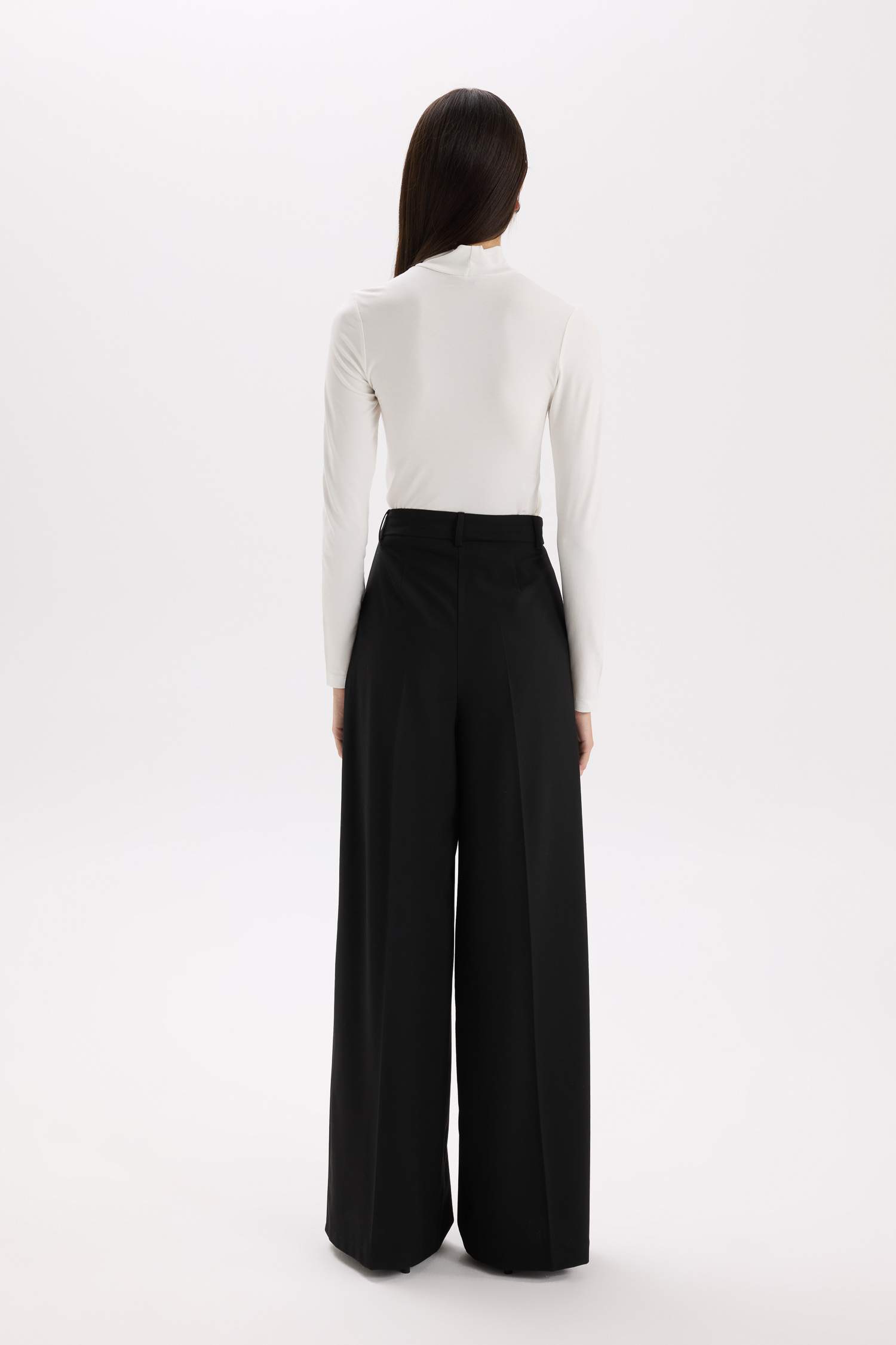 Wide Leg Kışlık Pantolon Uzun Boy Cepli Yüksek Bel Geniş Bol Paça