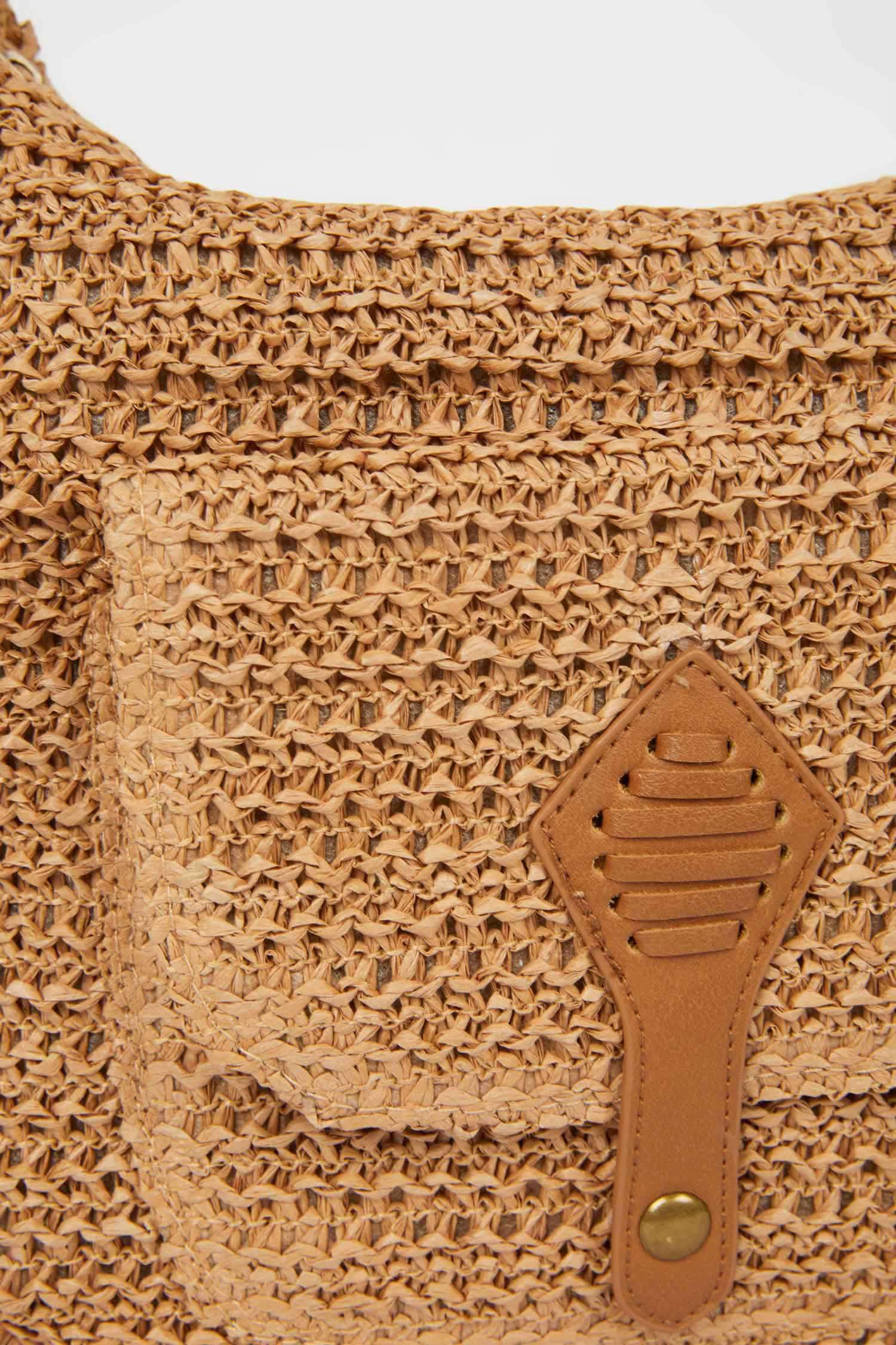 Kadın Maksi Hasır Omuz Çantası