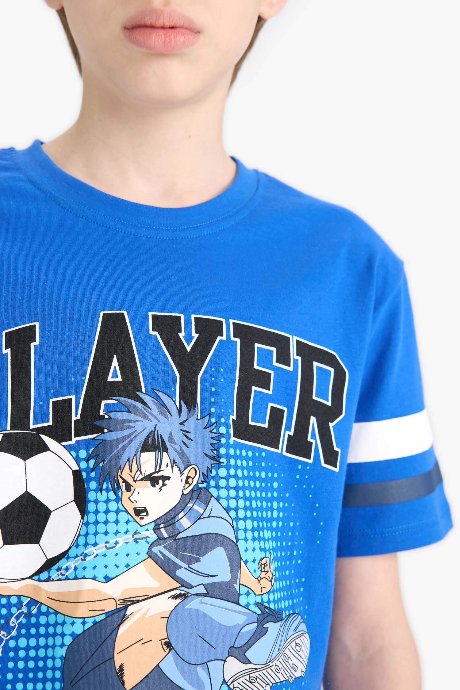 Erkek Çocuk 2'li Takım Kısa Kollu Baskılı Tişört Beli Lastikli Şort