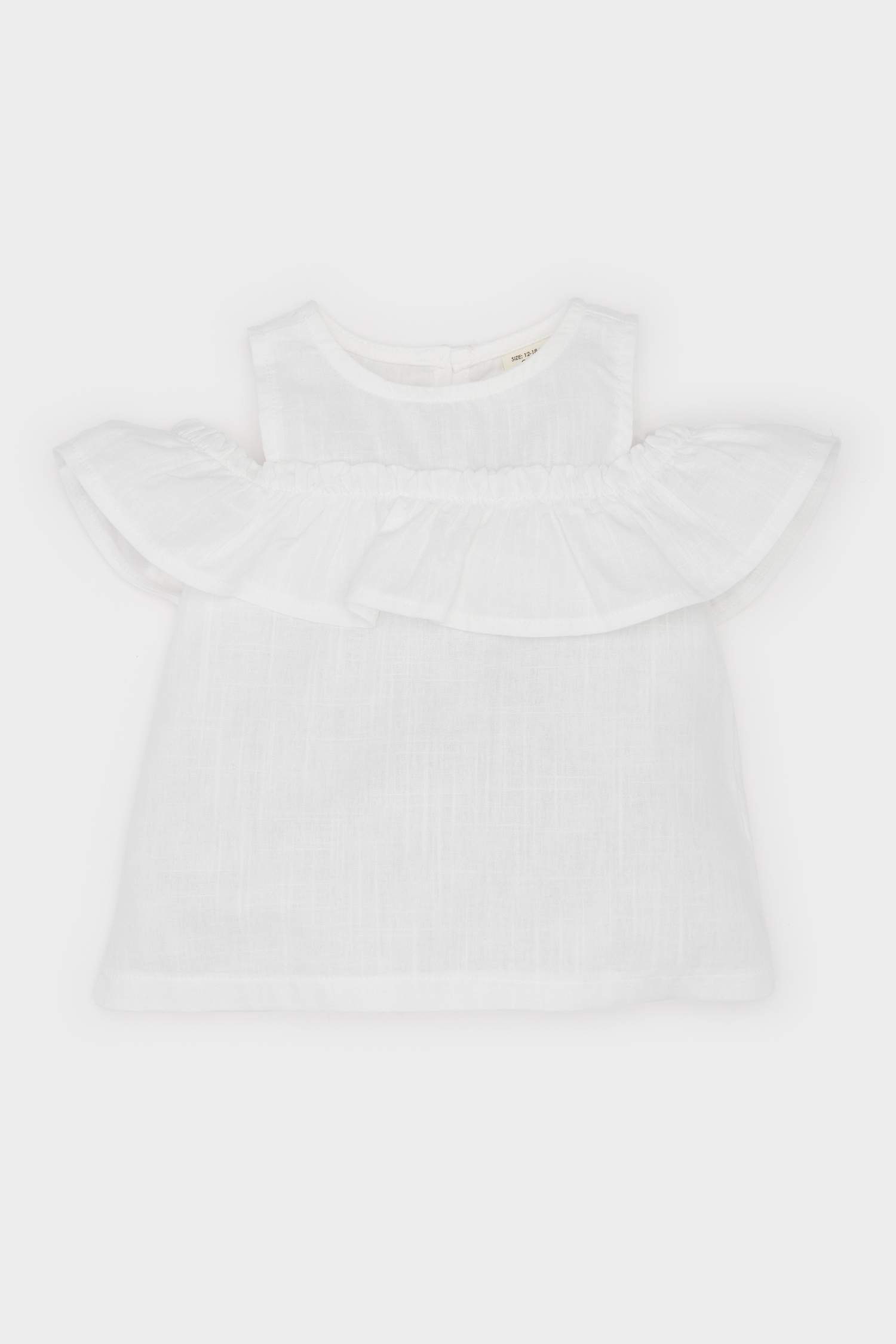 قميص بناتي نص ردن قصة عادية بياخة مستديرة