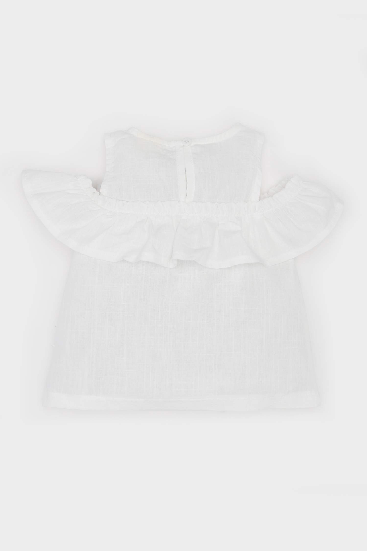 قميص بناتي نص ردن قصة عادية بياخة مستديرة