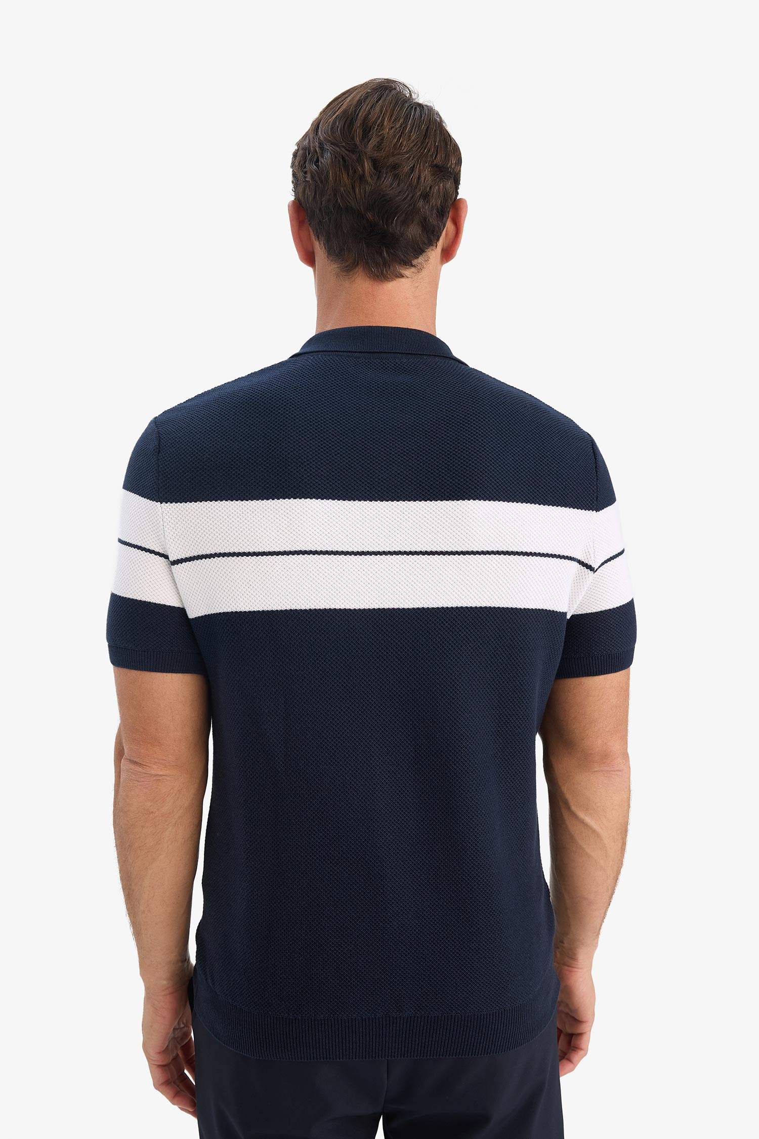 Standard Fit Short Sleeve Knitwear Cotton Polo T-Shirt