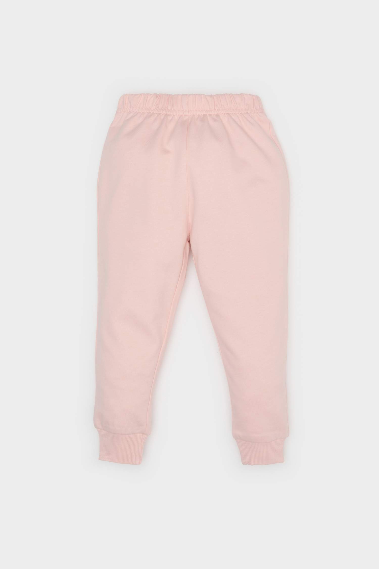 Kız Bebek 2'li Takım Fiyonk Baskılı Sweatshirt Beli Lastikli Eşofman Altı