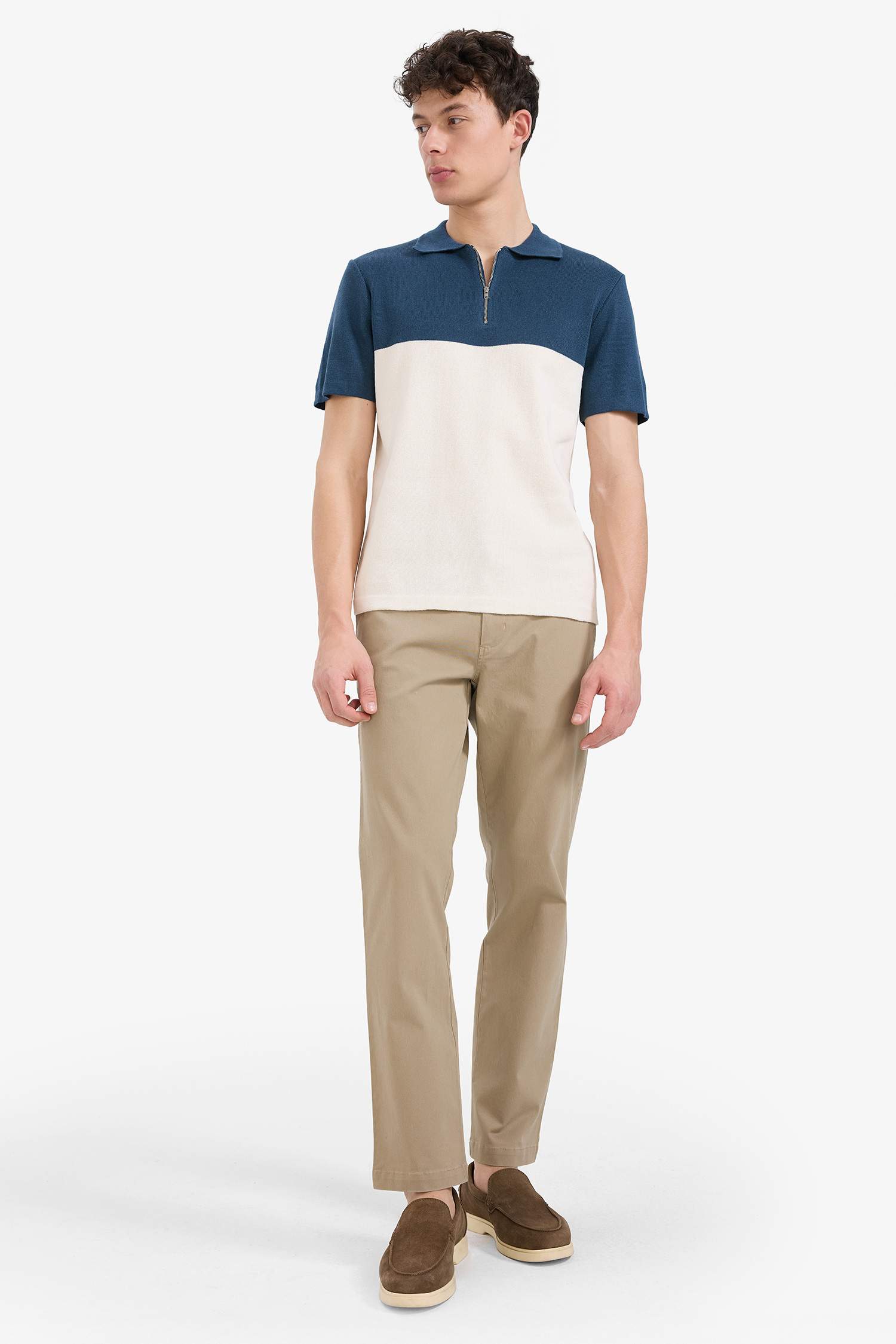 تيشيرت بولو تريكو قصة عادية بياقة بولو