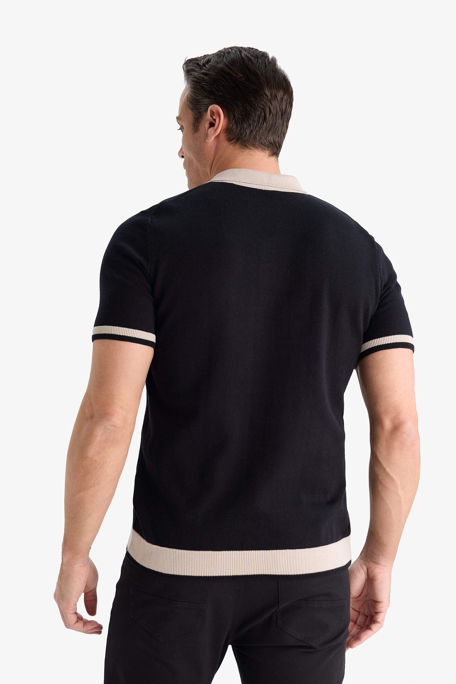 Standard Fit Polo Collar Knitwear Polo T-Shirt