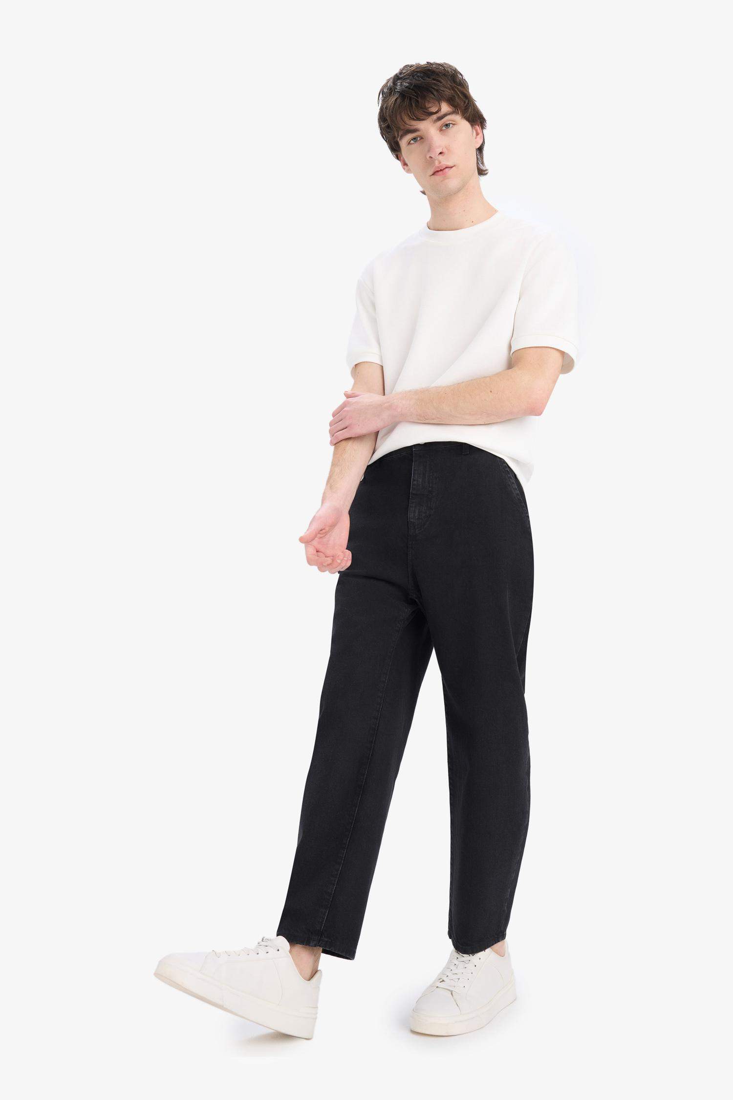 Relaxed Slouchy Fit Straight Leg Jeans