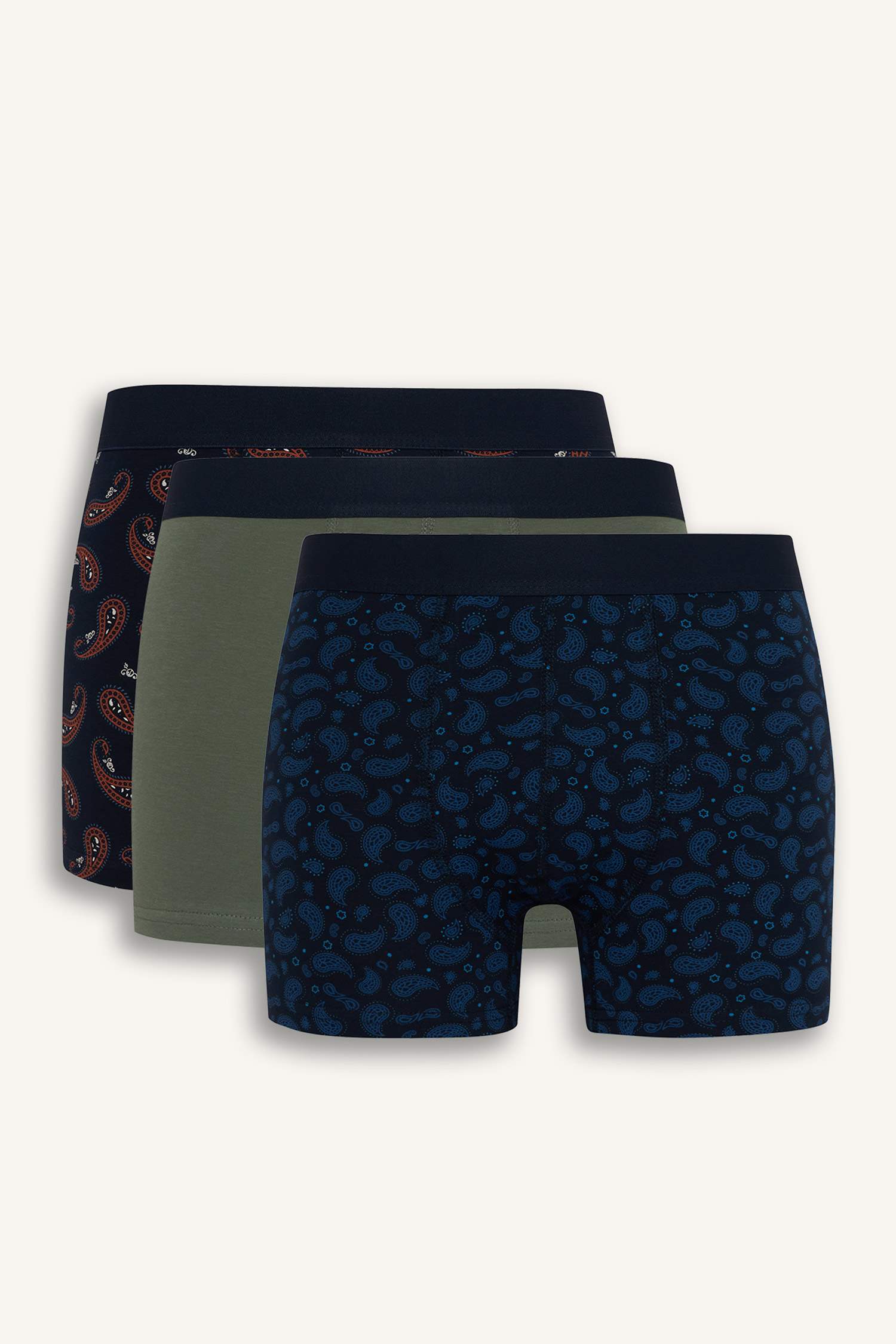 Regular Fit Çizgili 3'lü Boxer