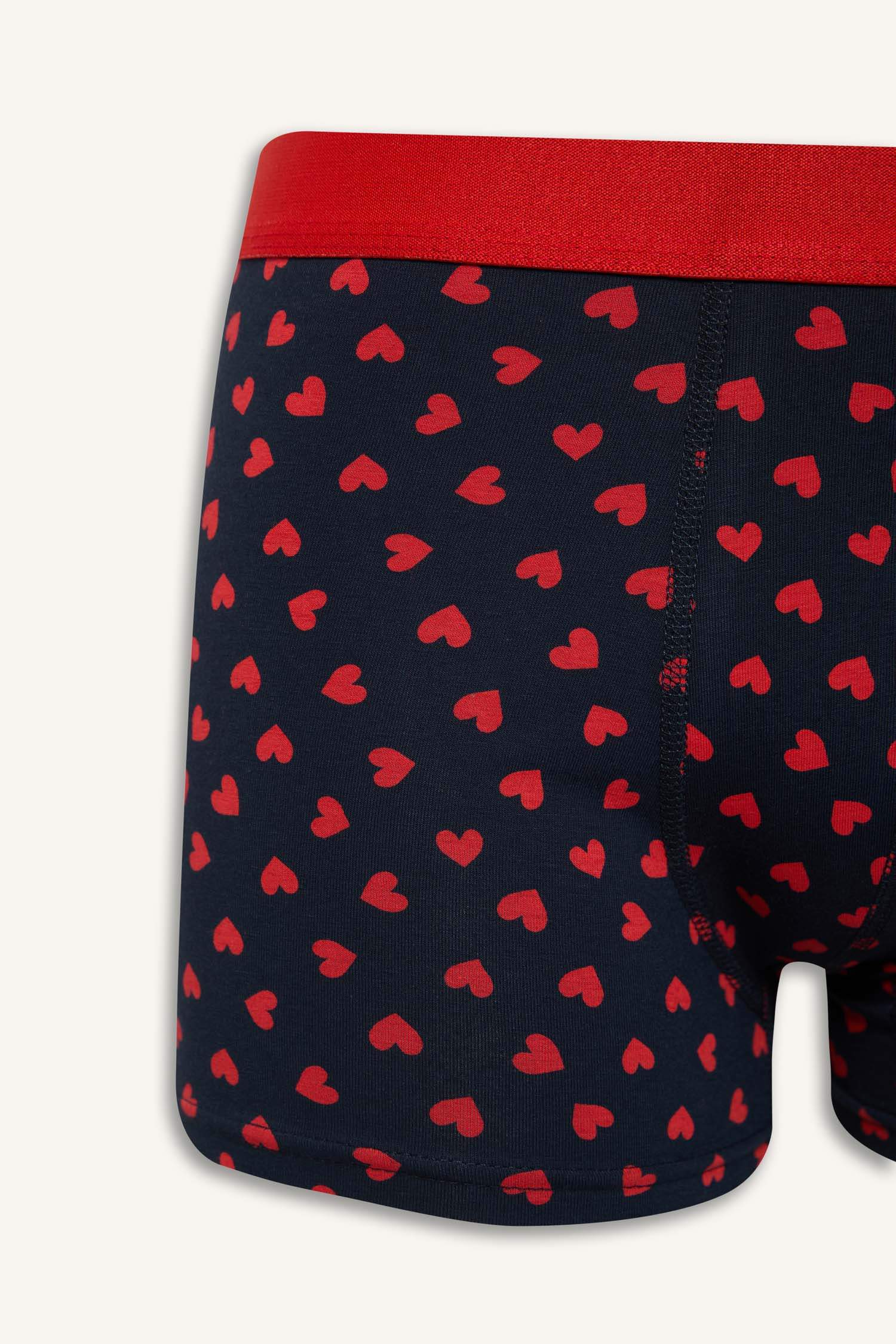 Heart Patterned 3 Piece Boxers