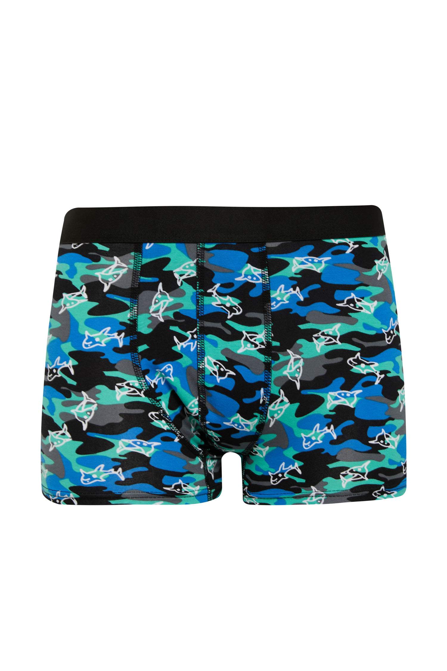 Regular Fit Kamuflaj Desenli 3'lü Boxer