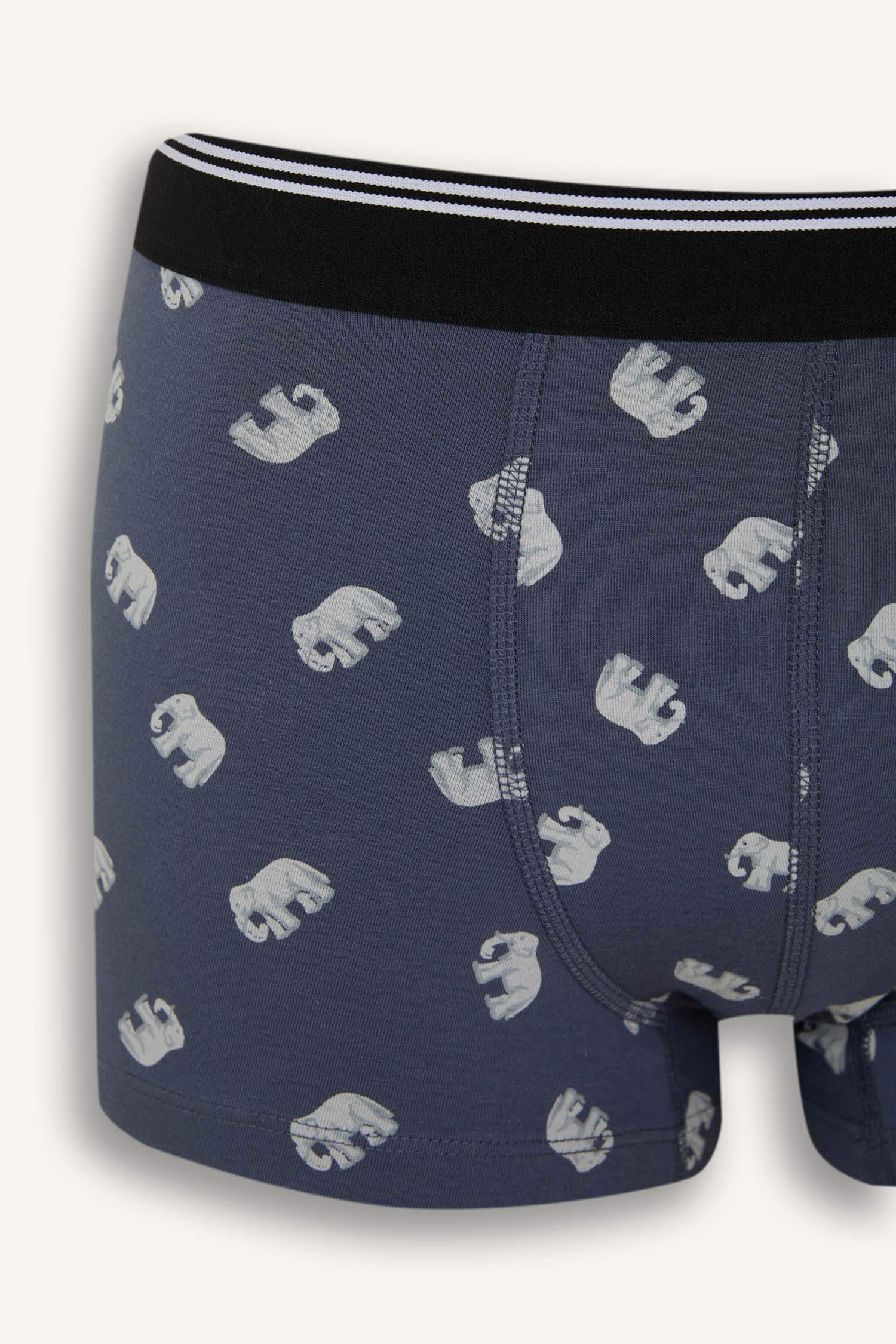 Regular Fit Hayvan Baskılı 3'lü Boxer