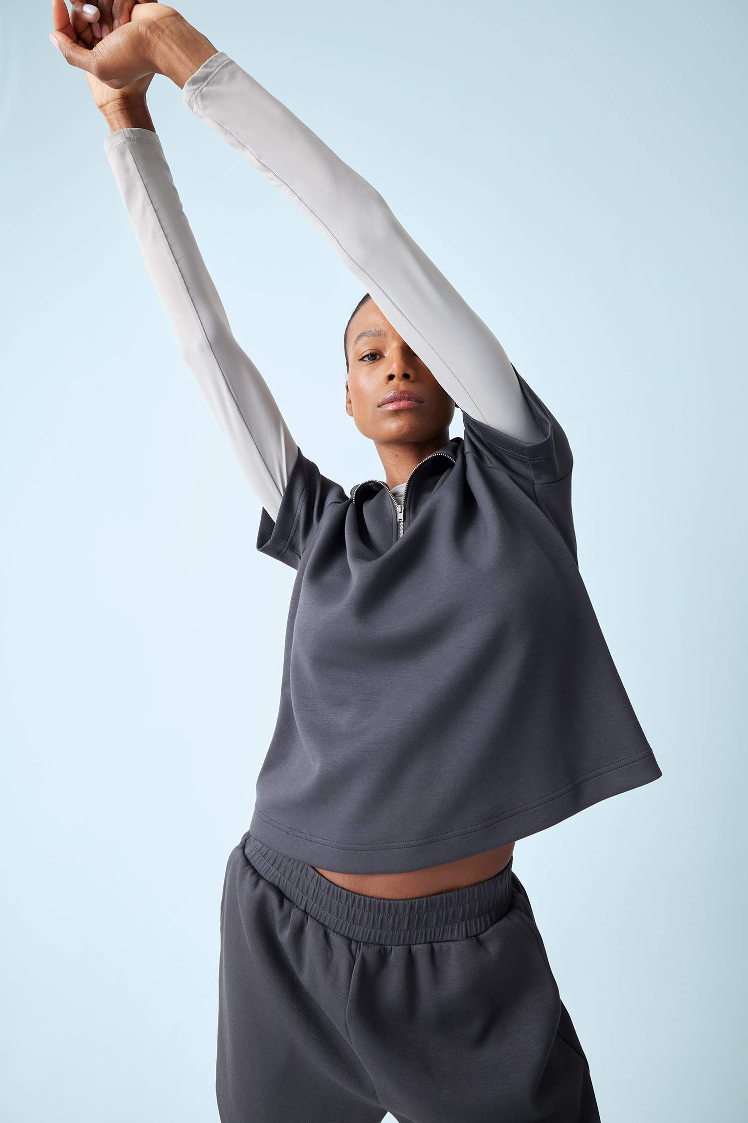 DeFactoFit Standart Fit Dik Yaka Modal Kısa Kollu Tişört