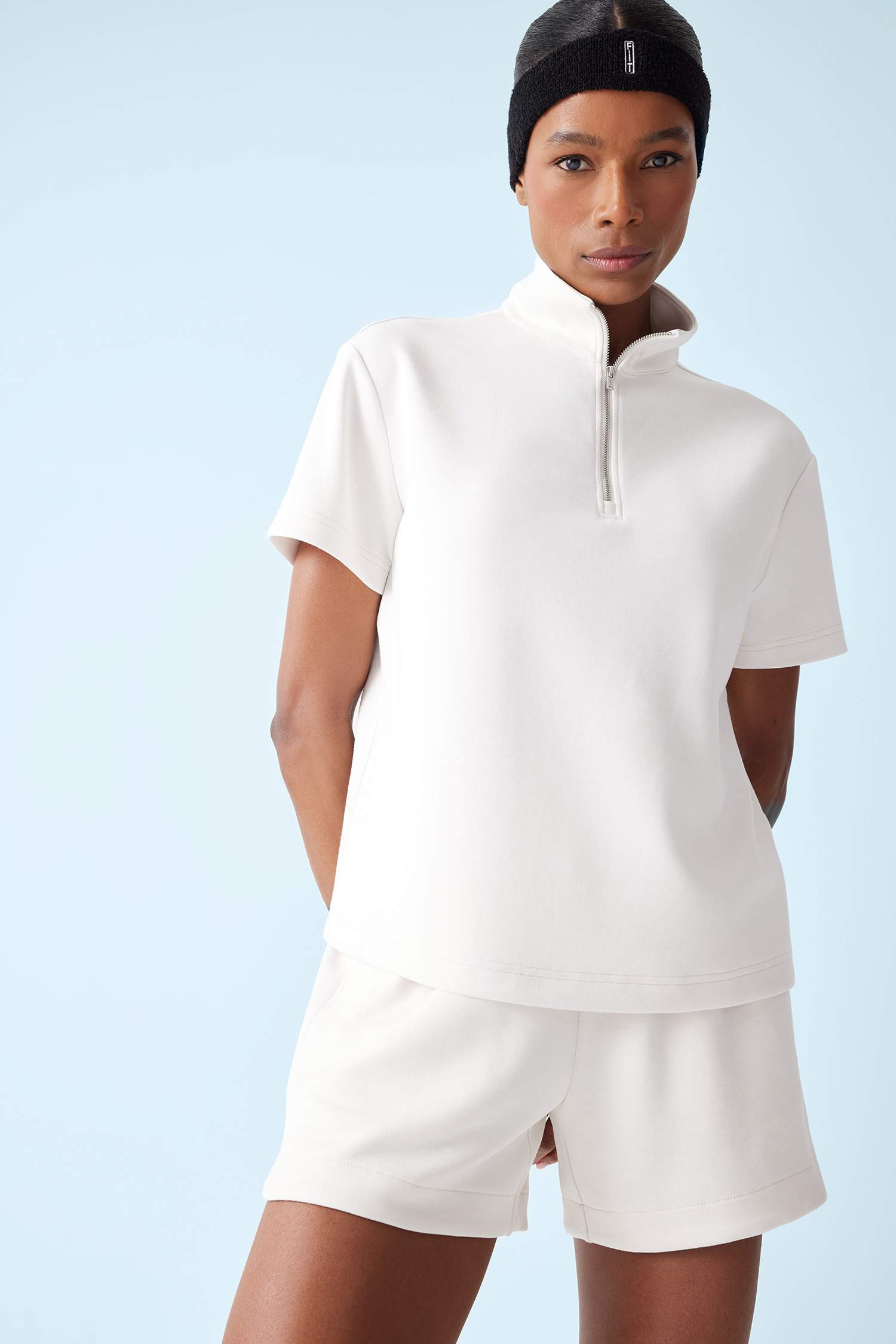 DeFactoFit Standart Fit Dik Yaka Modal Kısa Kollu Tişört