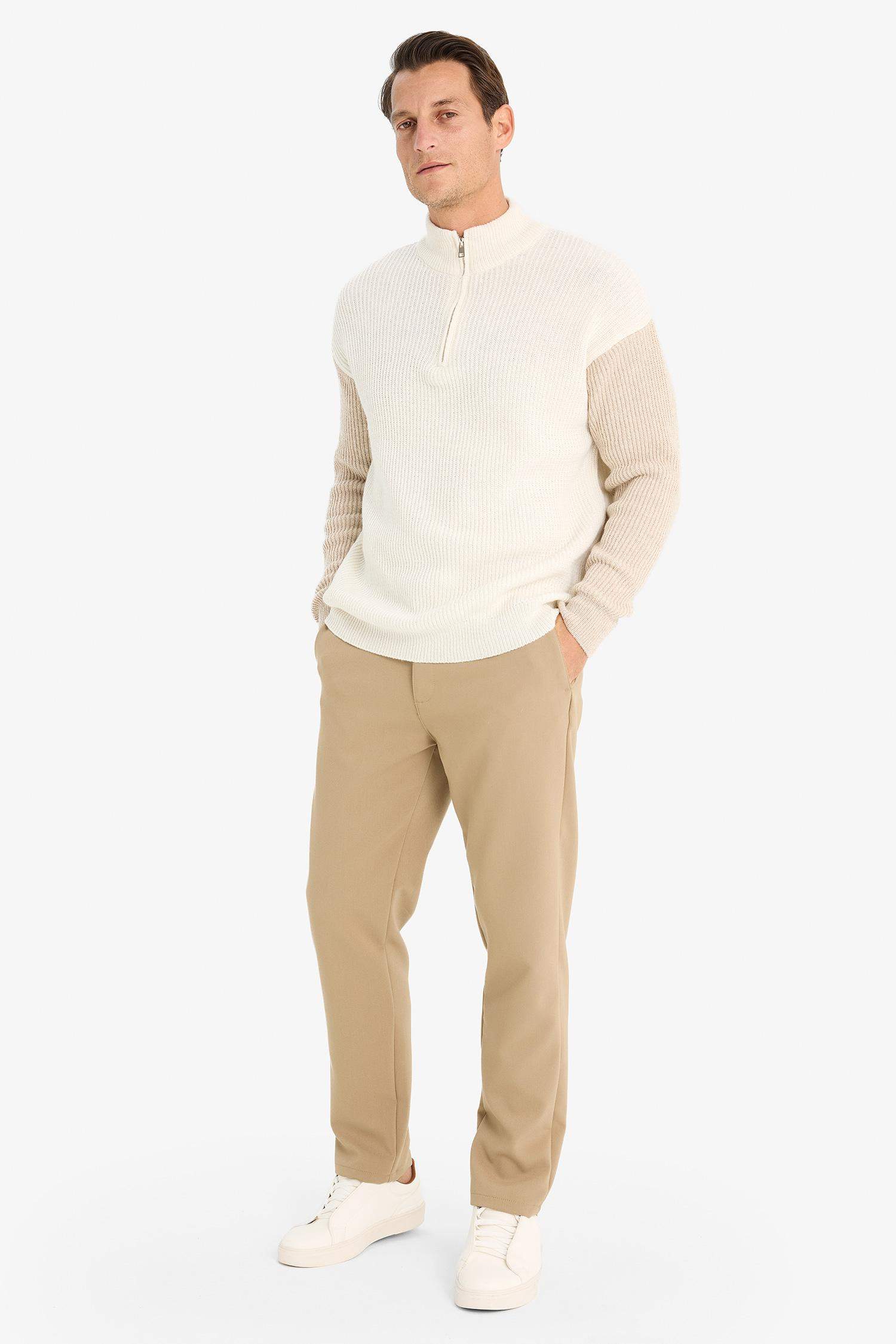 Regular Fit Straight Leg Trousers
